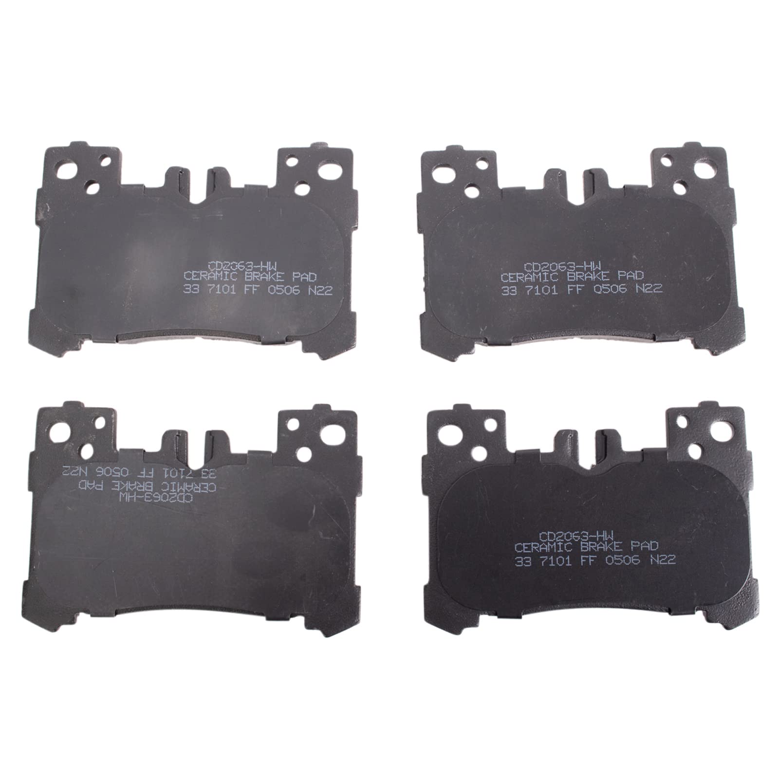 TRQ Rear Brake Pads Ceramic Compatible with 2018-2020 Lexus LC500 LC500h LS500 2019 LS500h