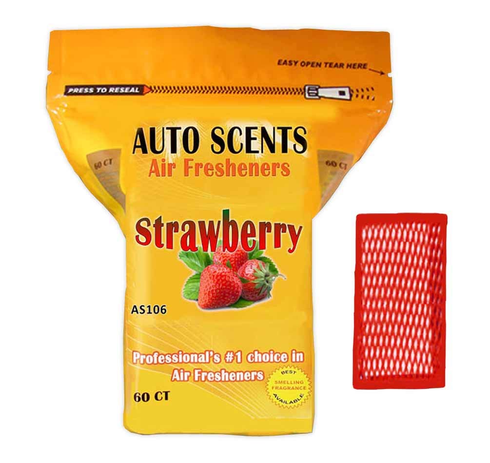 Strawberry Scent Professional Air Freshener Pads - Remove The Worst Smells With These Heavy Duty Pads (60 Pads Per Pack) (Strawb