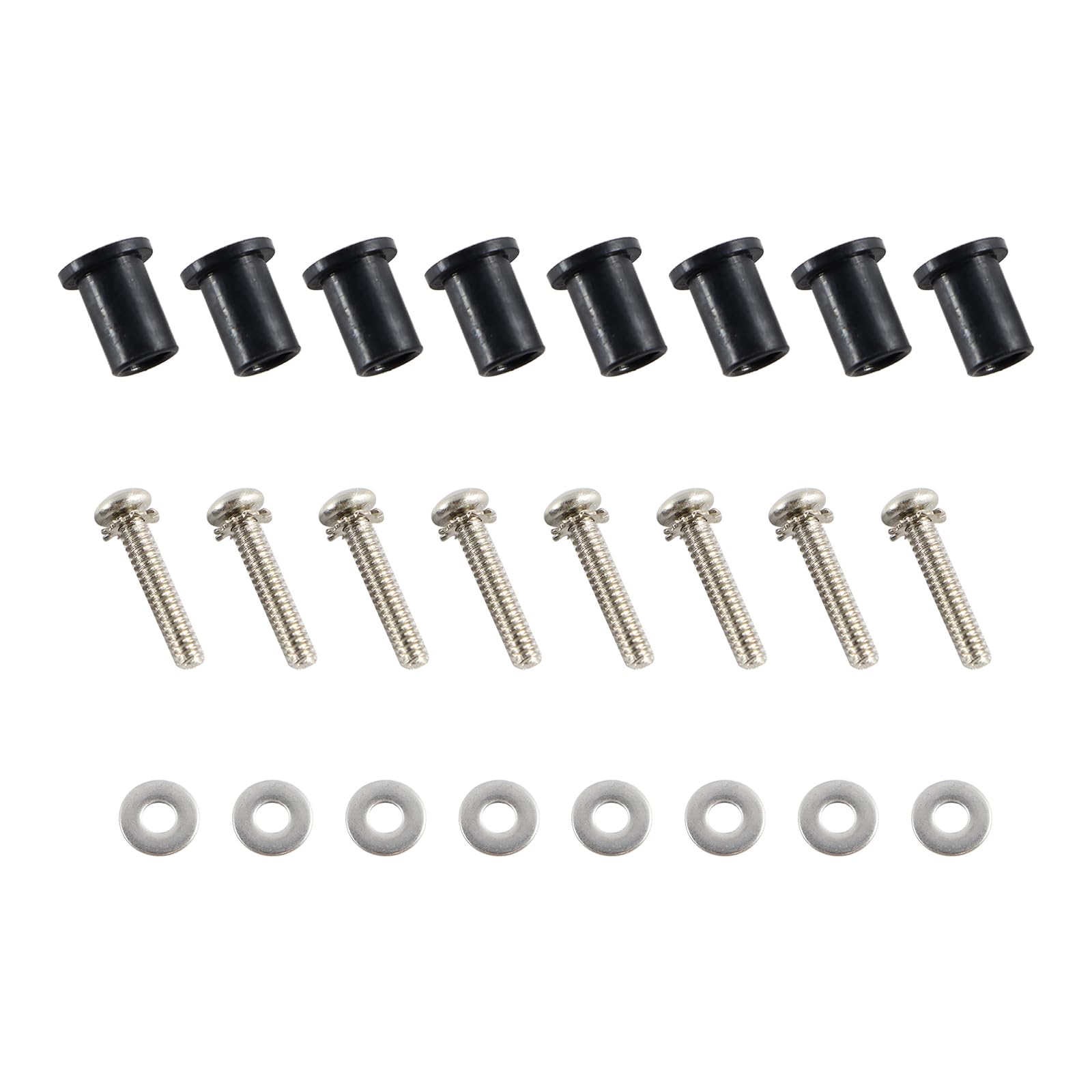1409KMT Harley Headlight Well Nut Kit - Stainless Steel & Rubber - Fits Harley Touring Models - Model KMT-OT001449