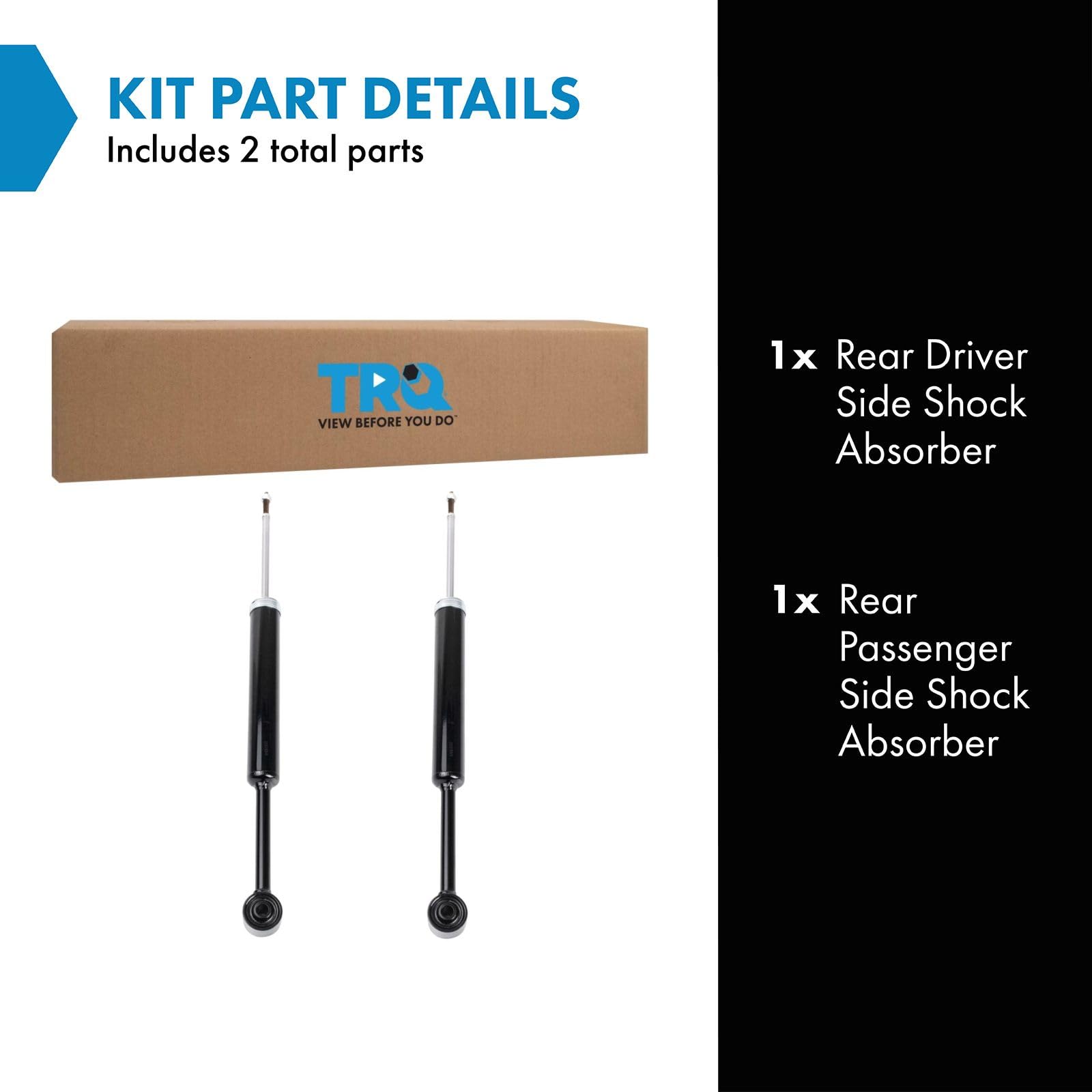 Trq Rear Shock Absorber Set Compatible With 2014-2018 Jeep Cherokee