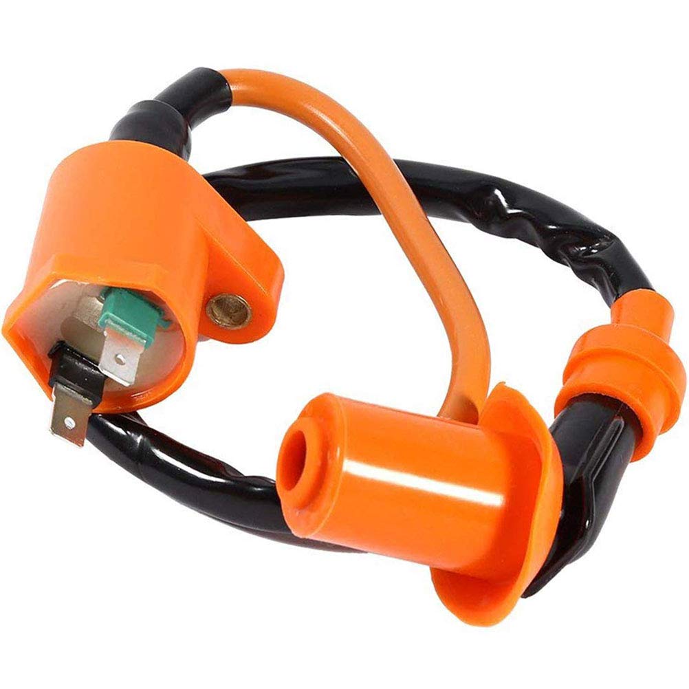 High Performance Racing Ignition Coil for GY6 50cc 150cc 125cc ATV Moped Scooter Parts with 6 Pin CDI 3 Electrode Spark Plug - S