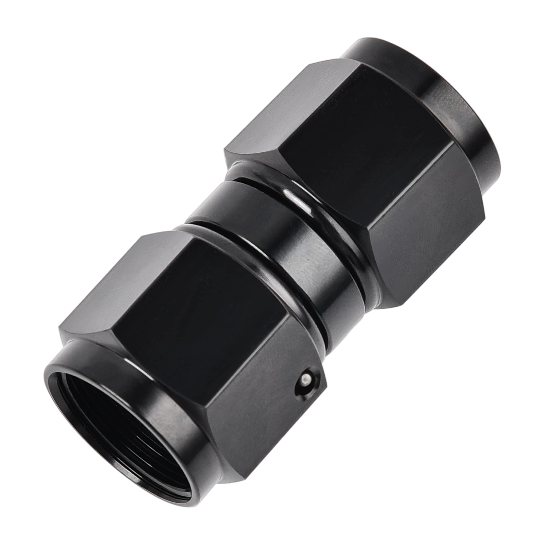 Evil Energy 16An Female To 16An Female Straight Swivel Coupler Union Fitting Adapter Aluminum Black