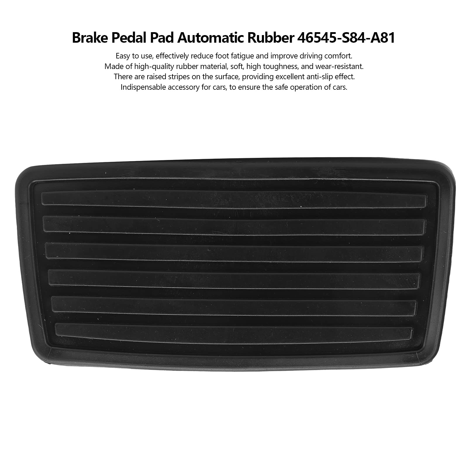 Brake Pedal Cover, 46545-S84-A81, Rubber Automatic Brake Pedal Pad Replacement For 1998-212 Foot Pedal Pad Car Brake Pedal Cover