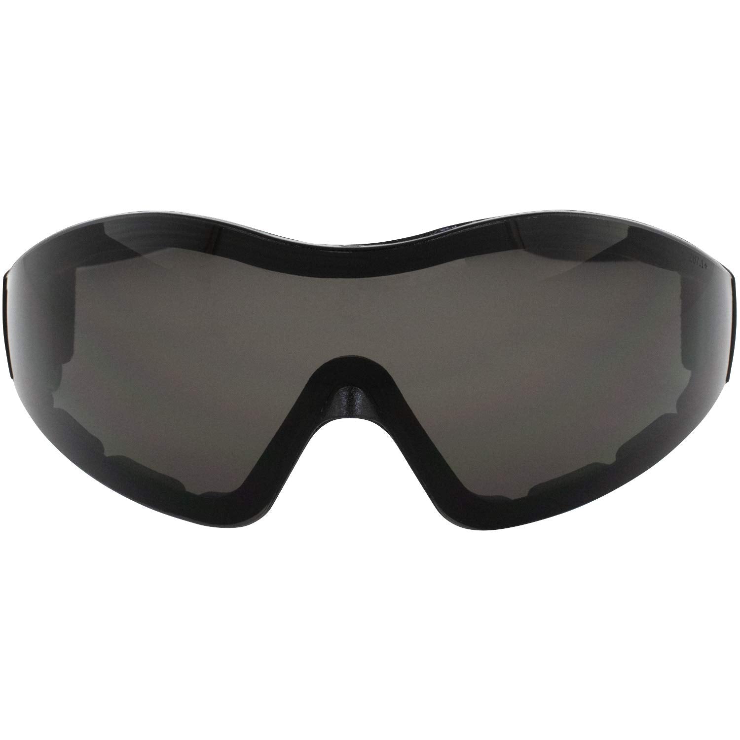 Birdz 2 Pairs Of Eyewear Boogie Foam Padded Motorcycle Skydiving Z87.1 Safety Goggles - Black Frames With Clear & Smoke Anti-Fog