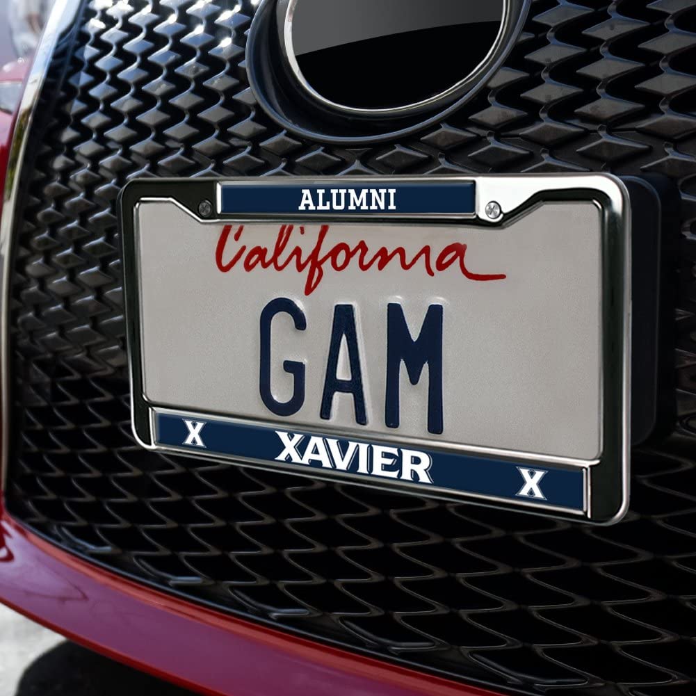 GRAPHICS & MORE Metal License Plate Frame - Xavier University Alumni Design, Full Size, One Size