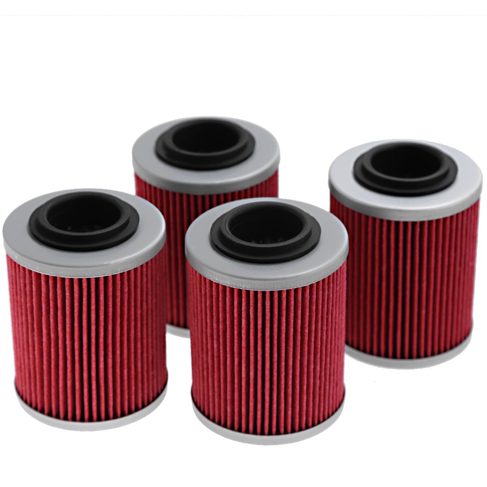 Oil Filter Replacement For Can-Am Outlander 330 400 450 500 570 650 800 850 1000 Replace# 420256188 711256188 Kn152 Hf152 (4Pcs)