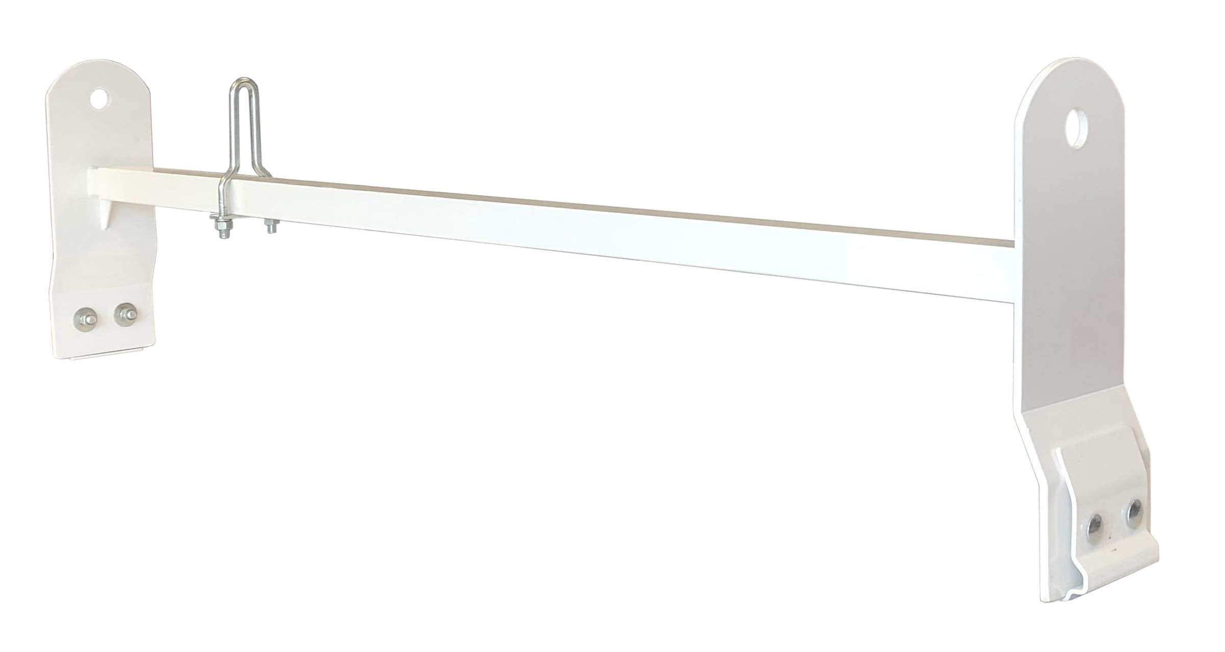TrailFX Universal Ladder Rack Extension for Vans Racks with Gutters White Powder Coated Steel 63 Inch Extendable Length Adds 200