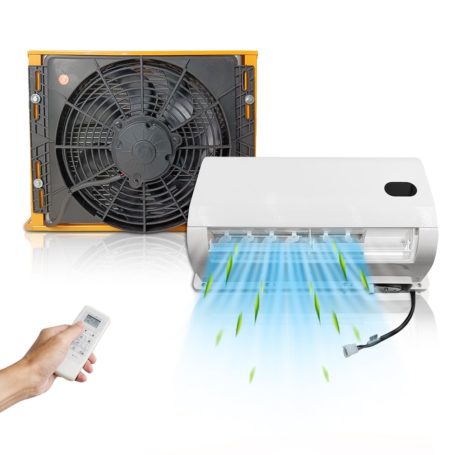 Aspligo 12V dc Truck Camper Van Air Conditioner 10000BTU Universal 12 Volt Electric RV Automotive Split Air Conditioning ac Unit