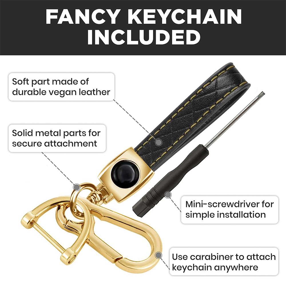 For Toyota Camry Key Fob Cover And Leather Keychain - Full Cover Key Case For Toyota Corolla, Rav4, Avalon, Prius, C-Hr - 2019-2