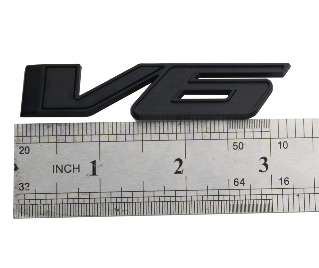 1 Pc V6 Emblem 3D Badge Nameplate Sticker Decal Replacement For 17-20 Canyon Colorado (Matt Black)
