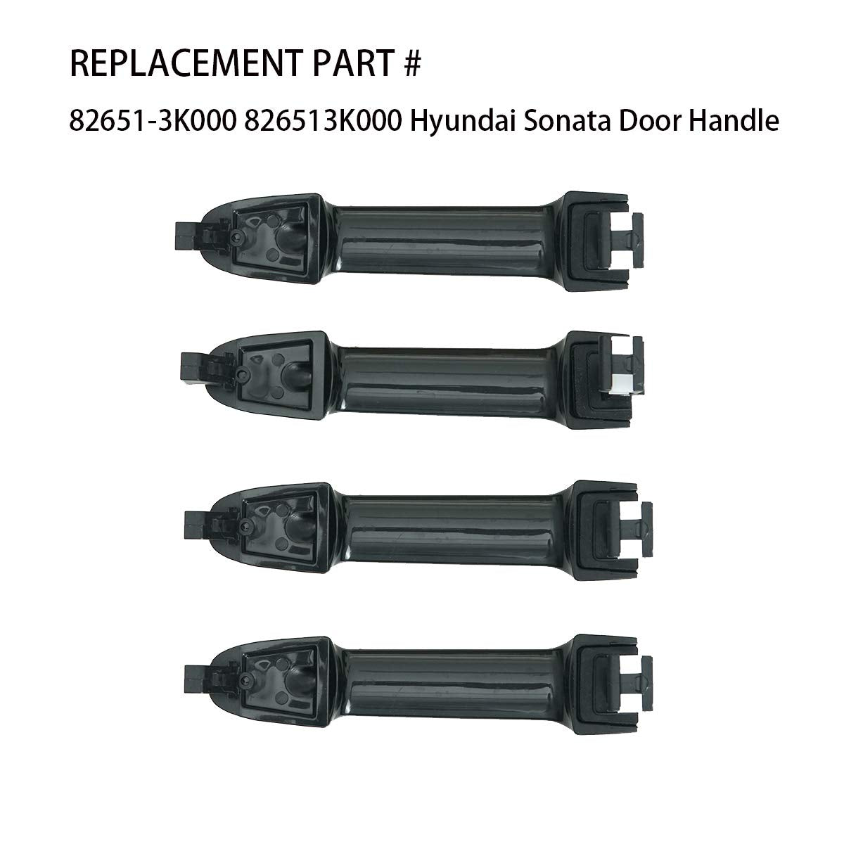 Ymhhefy Door Handle Compatible For Hyundai Sonata 2005 2006 2007 2008 2009 2010 82651-3K000 826513K000 Outside Exterior Black Fr