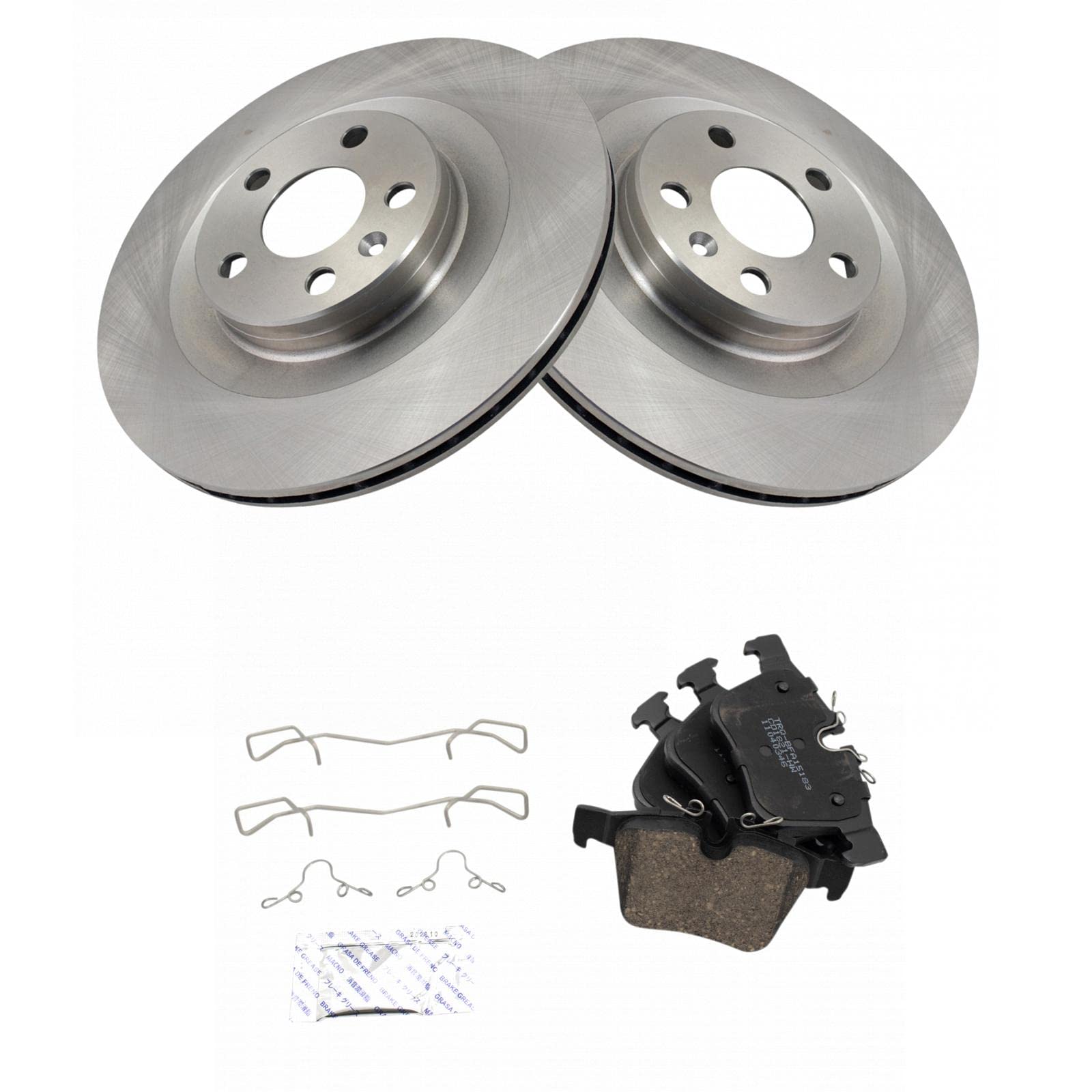 Trq Rear Brake Pad & Rotor Kit Brake Pads Brake Rotor Ceramic Compatible With 2019 Volvo S60 2017-2019 S90 V60 2018-2019 V90 V90
