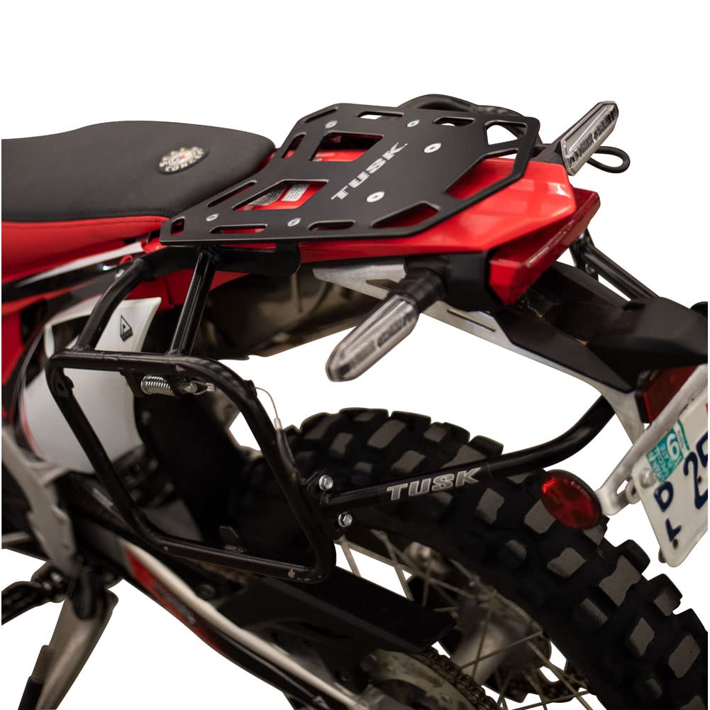 TUSK Top Rack for Honda CRF450RL (2021-2025) - Aluminum, Black, Durable Motorcycle Accessory
