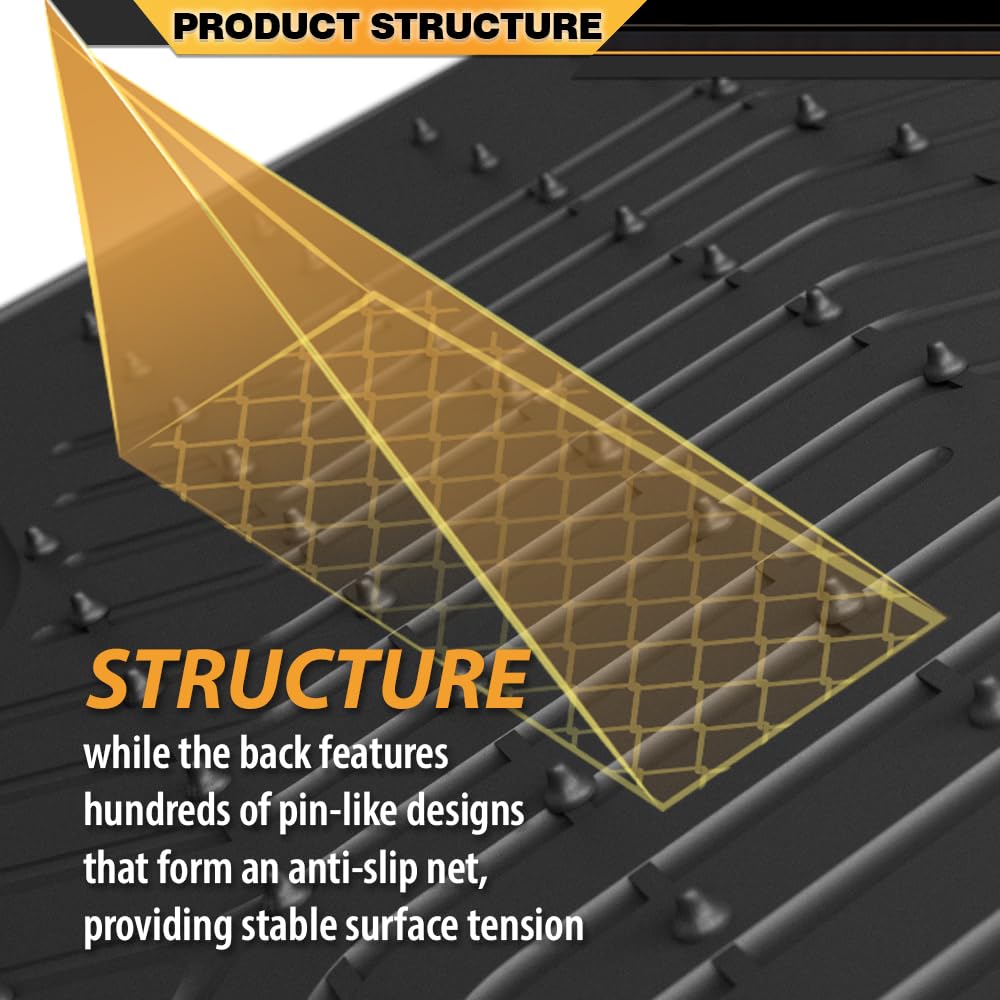 G-PLUS Floor Mats Cargo Liners, Compatible with Jeep Grand Cherokee 2022-2024 (Include 4xe NOT for L or WK), 1st & 2nd Row, All