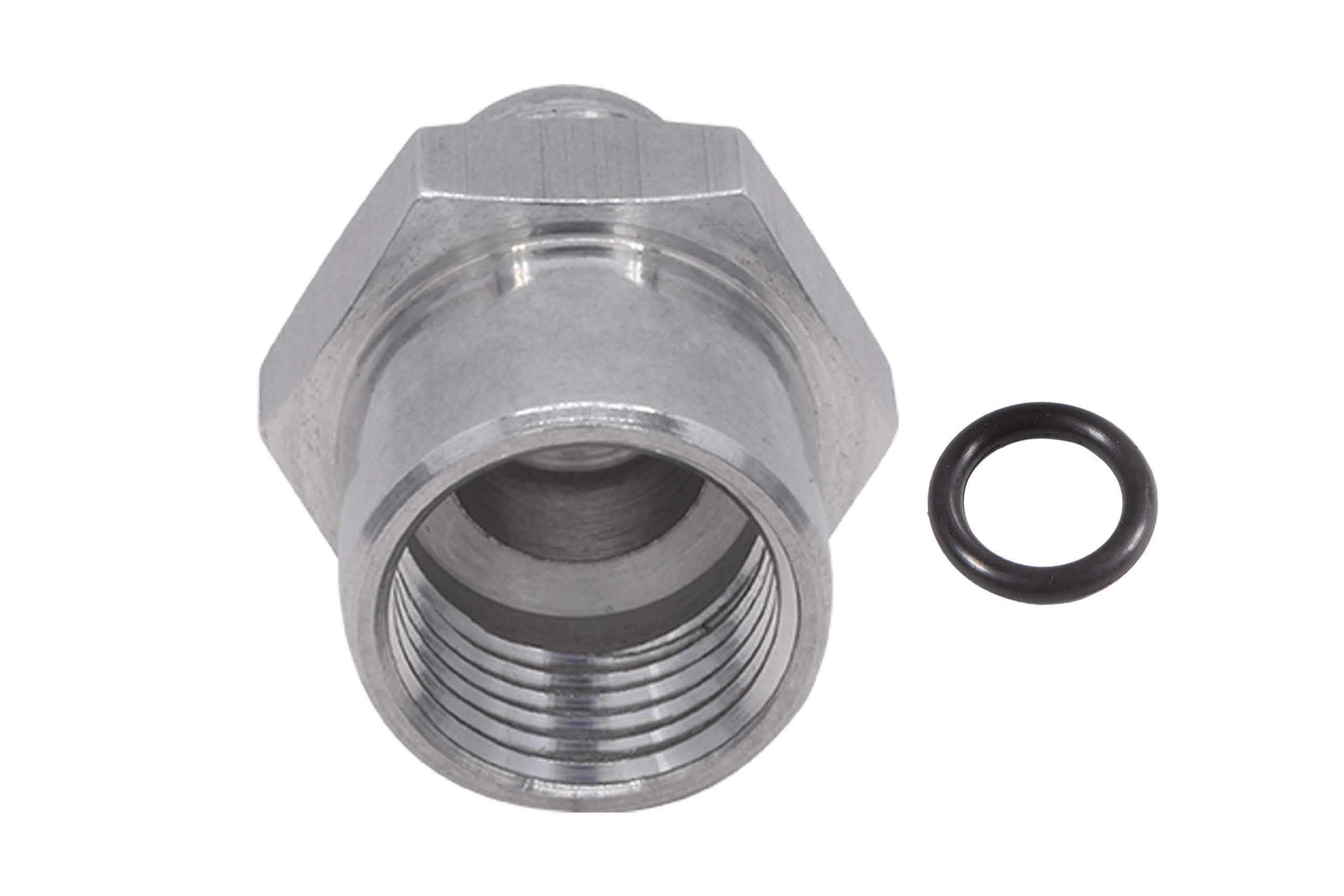 Ict Billet Tbi/Vortec 87-98 Truck 6An Male Flare Supply Feed Fuel Line Adapter Fitting To Female M16-1.5 Oring Power Steering An