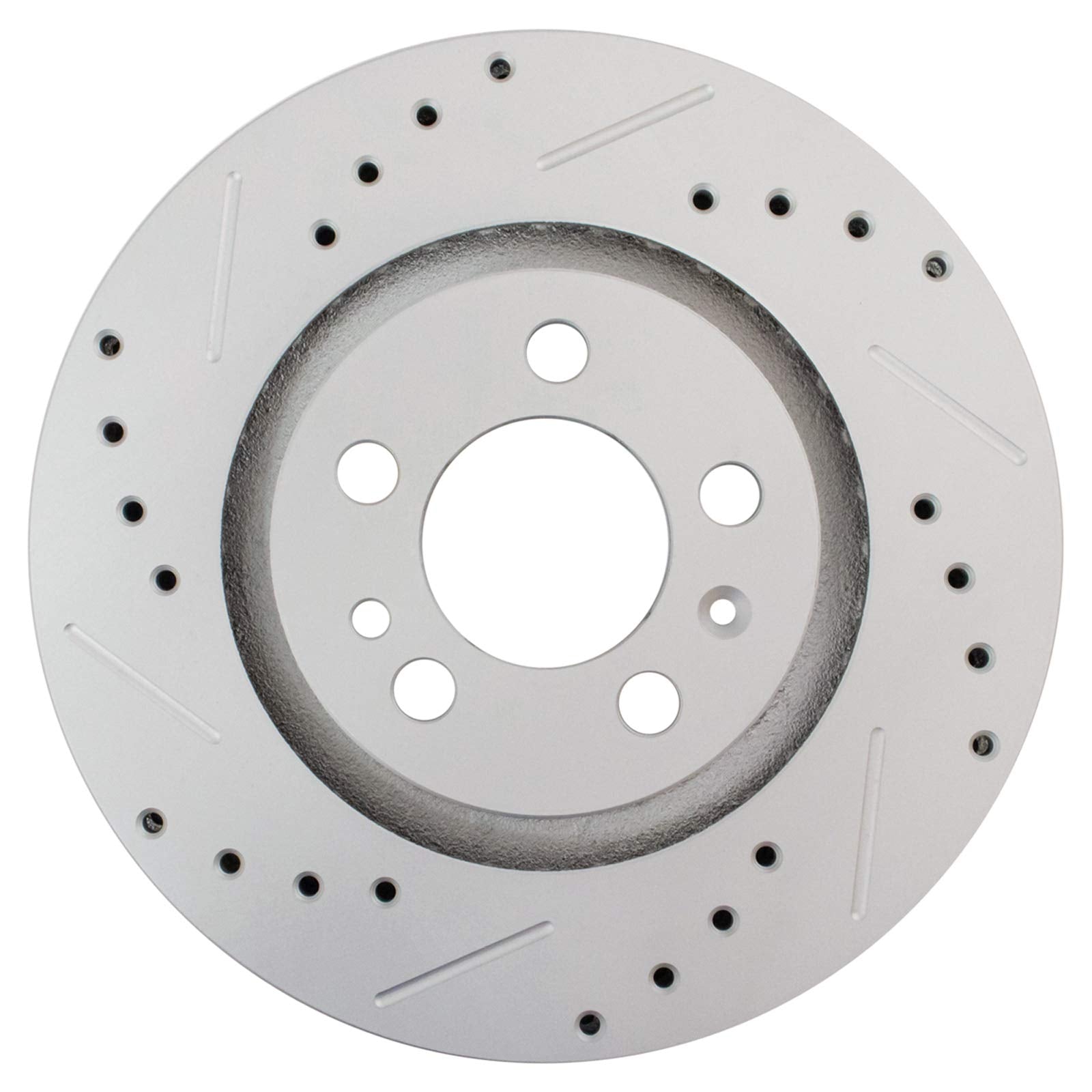 Trq Front Performance Brake Rotors Set Premium G-Coated Cross Drilled & Slotted Compatible With 1998-2010 Volkswagen Beetle 1999