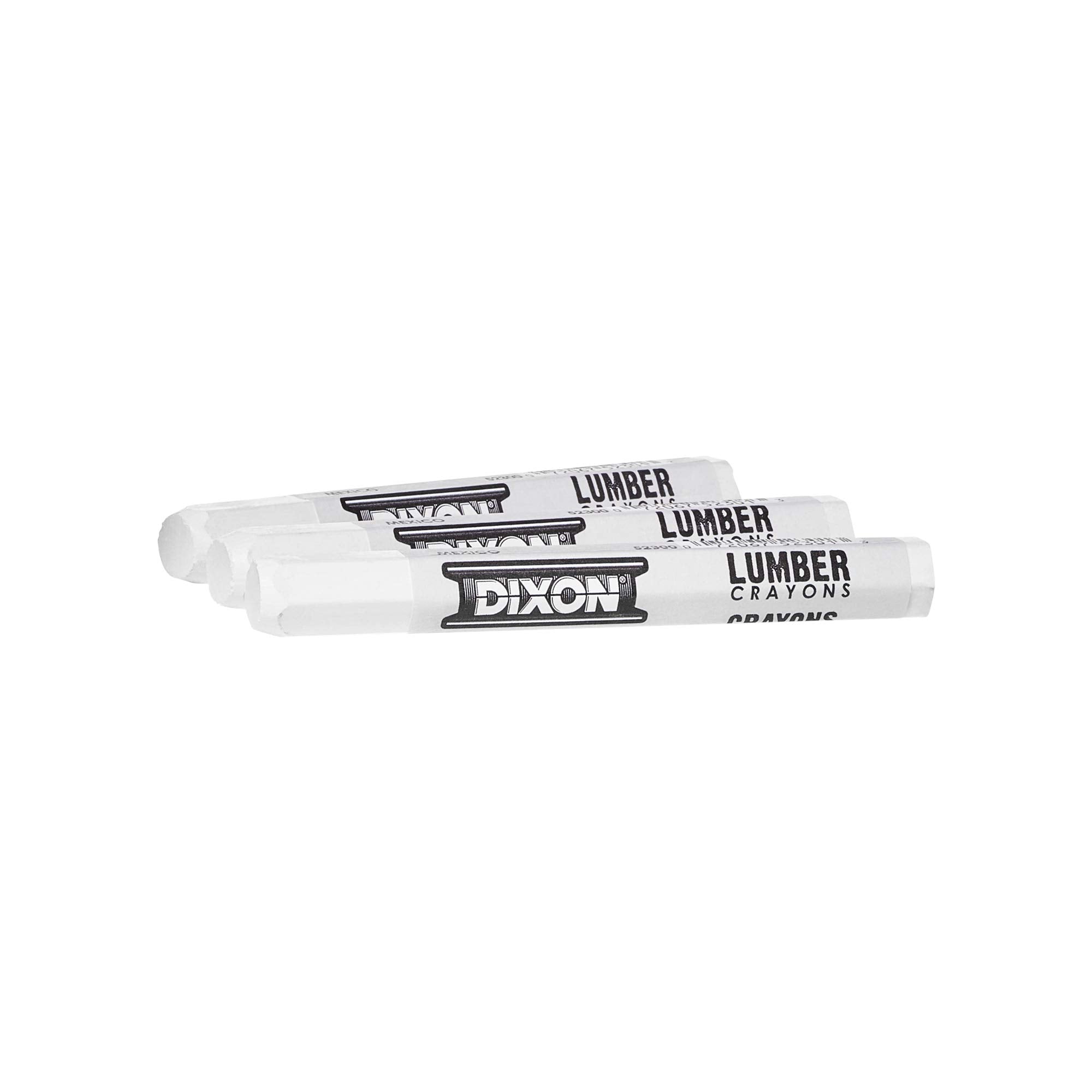 Dixon - 464-52300 Industrial Lumber Marking Crayons, 4.5'' X 1/2'' Hex, White, 12 Count (Pack Of 1) (52300)