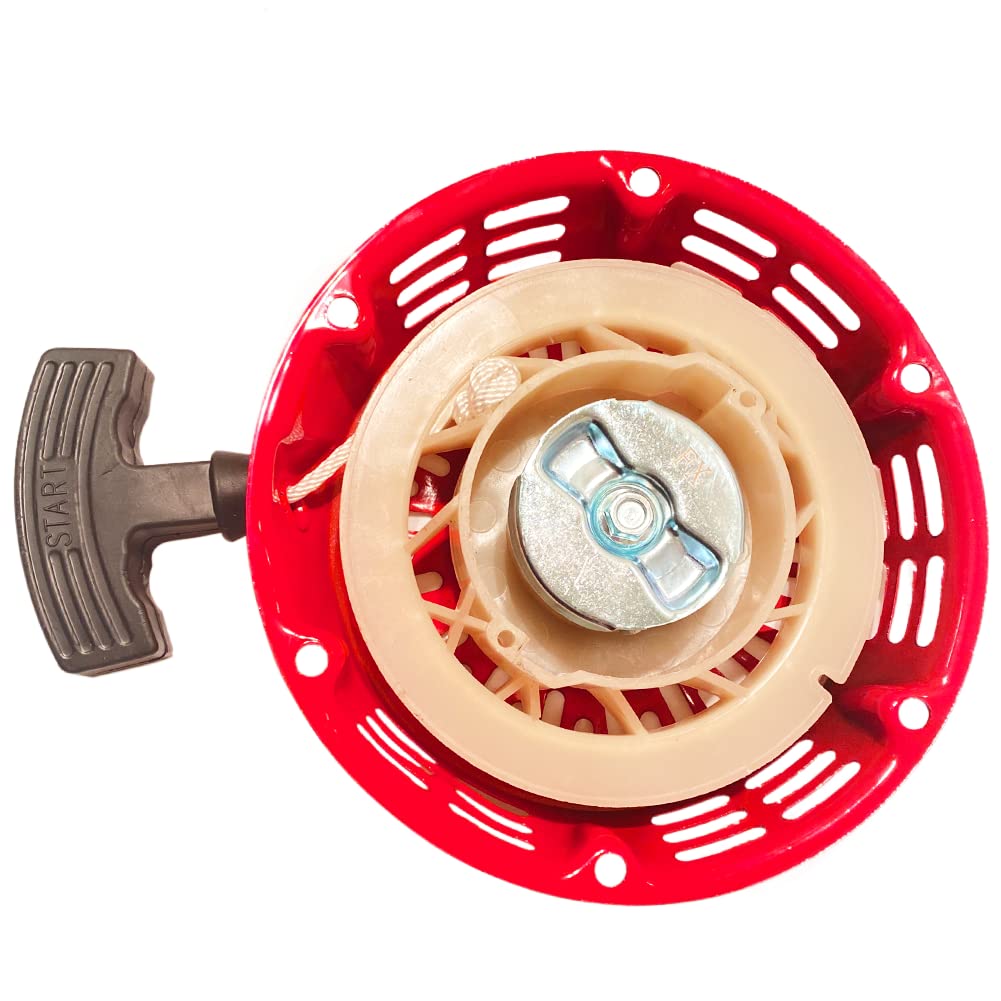 QYMOTO KT196 Pull Starter for 6.5HP 196cc OHV Engine - Red, Fits Coleman BT200X MB200 CT200U-EX