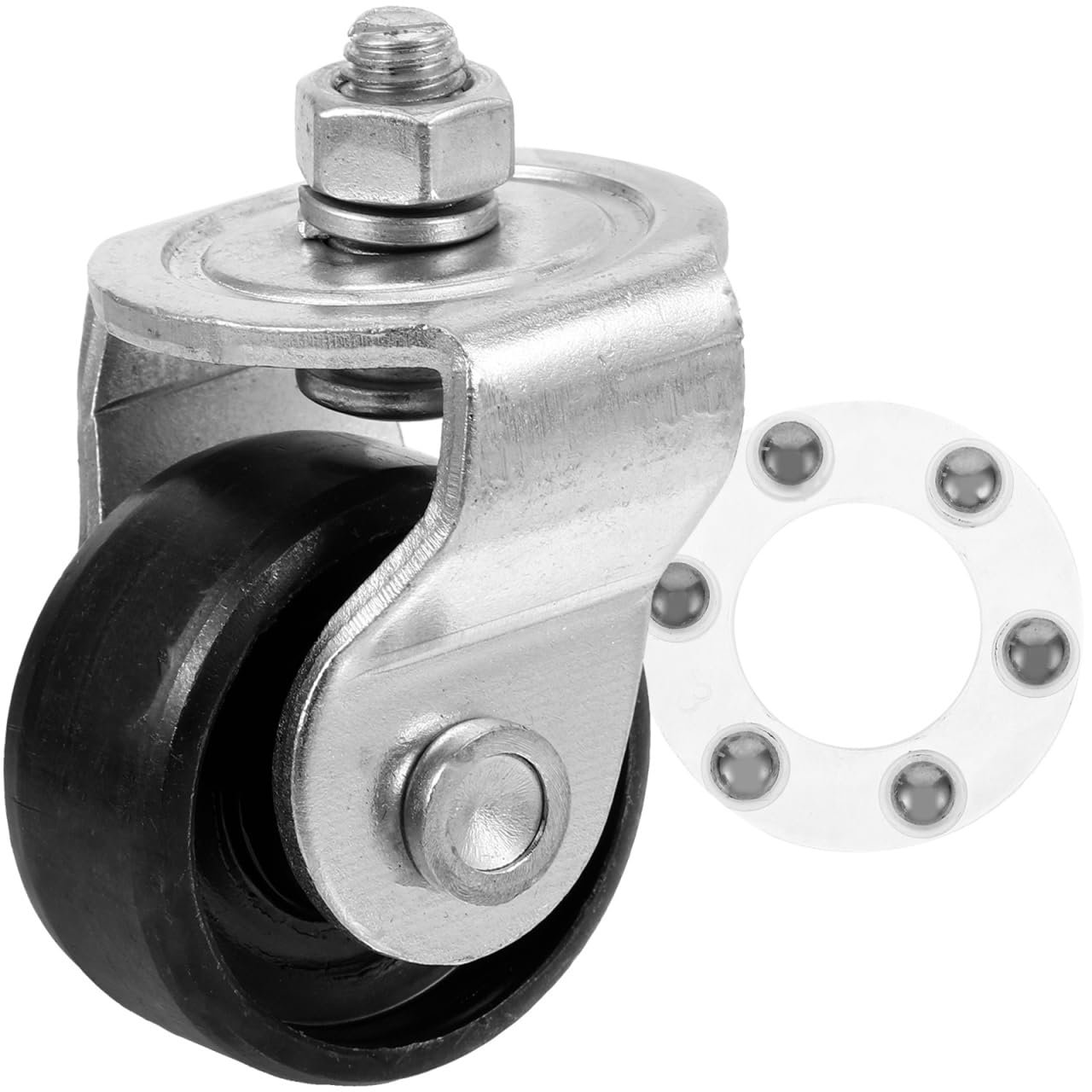 HEALEEP 2 Ton Floor Jack Caster Wheel Replacement with Swivel Bearing for Hydraulic Garage Jack Front Wheel Accessory