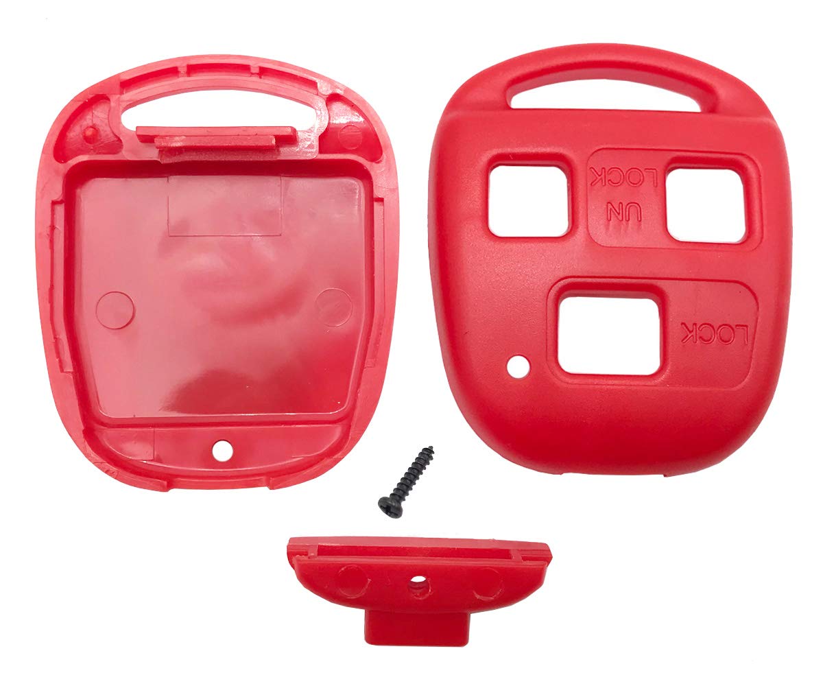 Horande Key Fob Cover for Lexus ES GS GX LS RX SC - Red, Model 13, Small Size, Keyless Entry Case Shell
