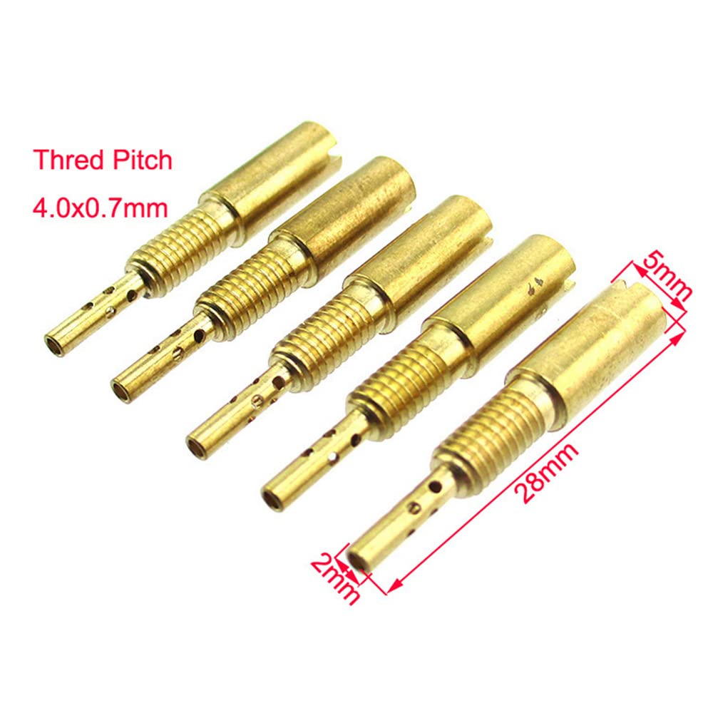 DJ-Motor M4x0.7mm Carburetor Pilot Jet #15 17.5 20 22.5 25 For Carb HS40 HSR42 HSR45 HSR48 RS34 RS36 RS38 RS40 TM33 TM36 TM40 Ca