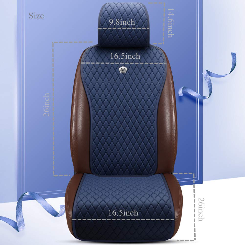 Red Rain Universal Seat Covers For Cars Leather Seat Cover With Crown Blue Car Seat Cover 2/3 Covered 11Pcs Fit Car/Auto/Suv (A-