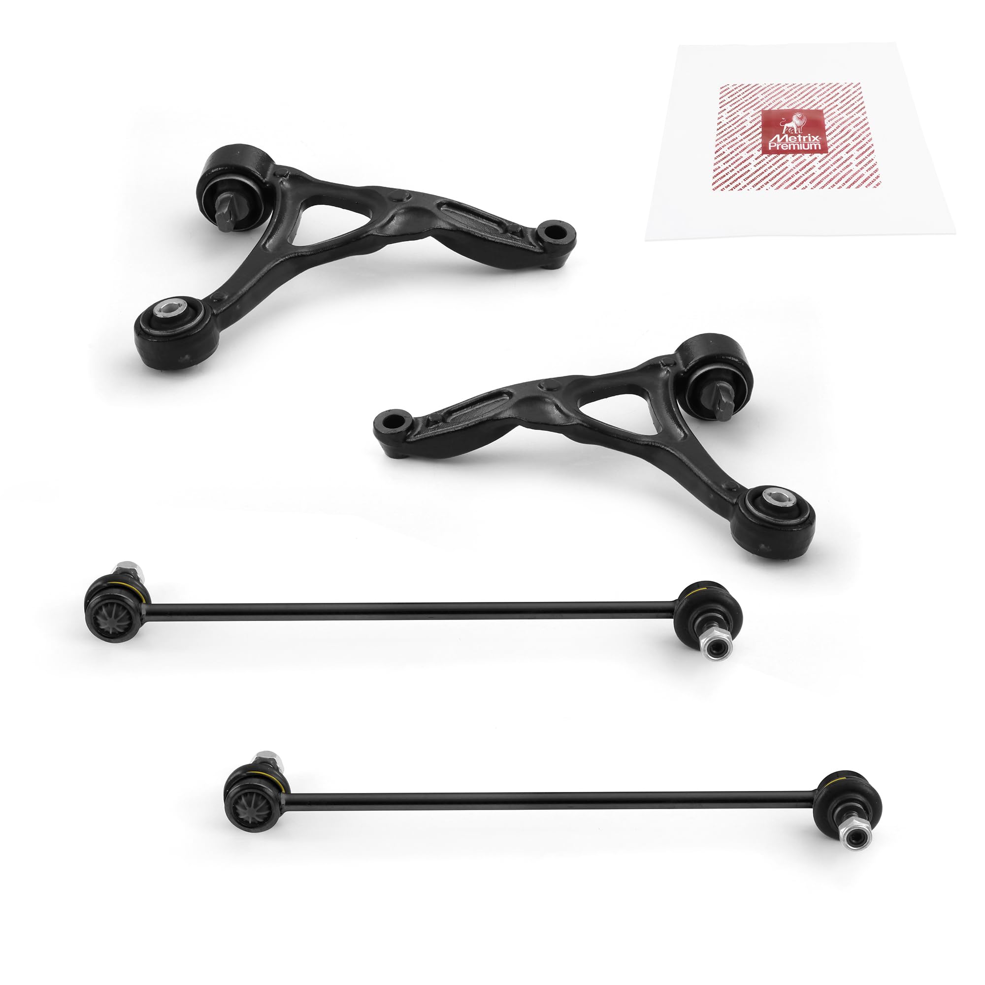 Metrix Premium Chassis Parts - 4 Pc Front L/R Lower Control Arm & Front L/R Sway Bar Stabilizer End Link Kit Fits 2003-2014 Volv
