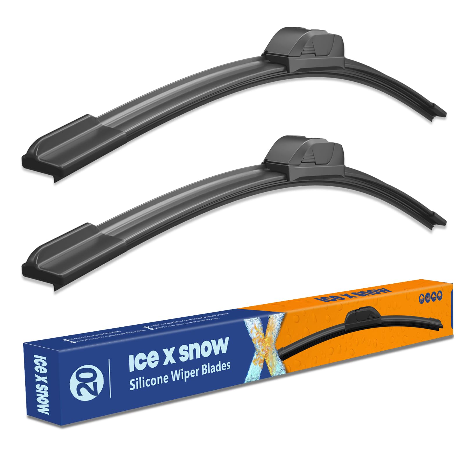 20''+20'' Silicone Windshield Wiper Blades Replacement For Ford F150 F250 F350 2008-1999,Expedition 2007-1999 Explorer 2010-2005