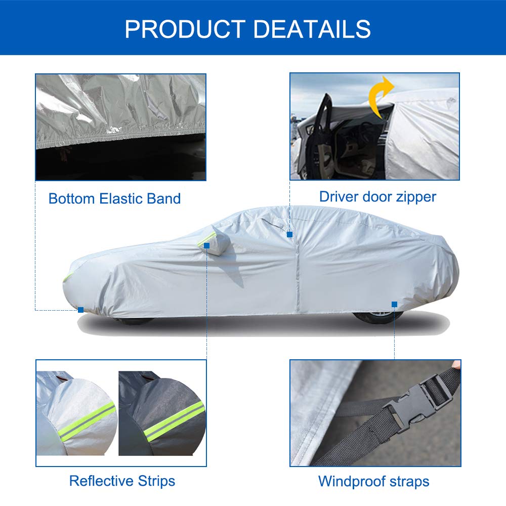 Koukou Suv Car Cover Custom Fit Jeep Cherokee From 2013 To 2025, Waterproof Car Cover All Weather For Automobiles Outdoor Indoor