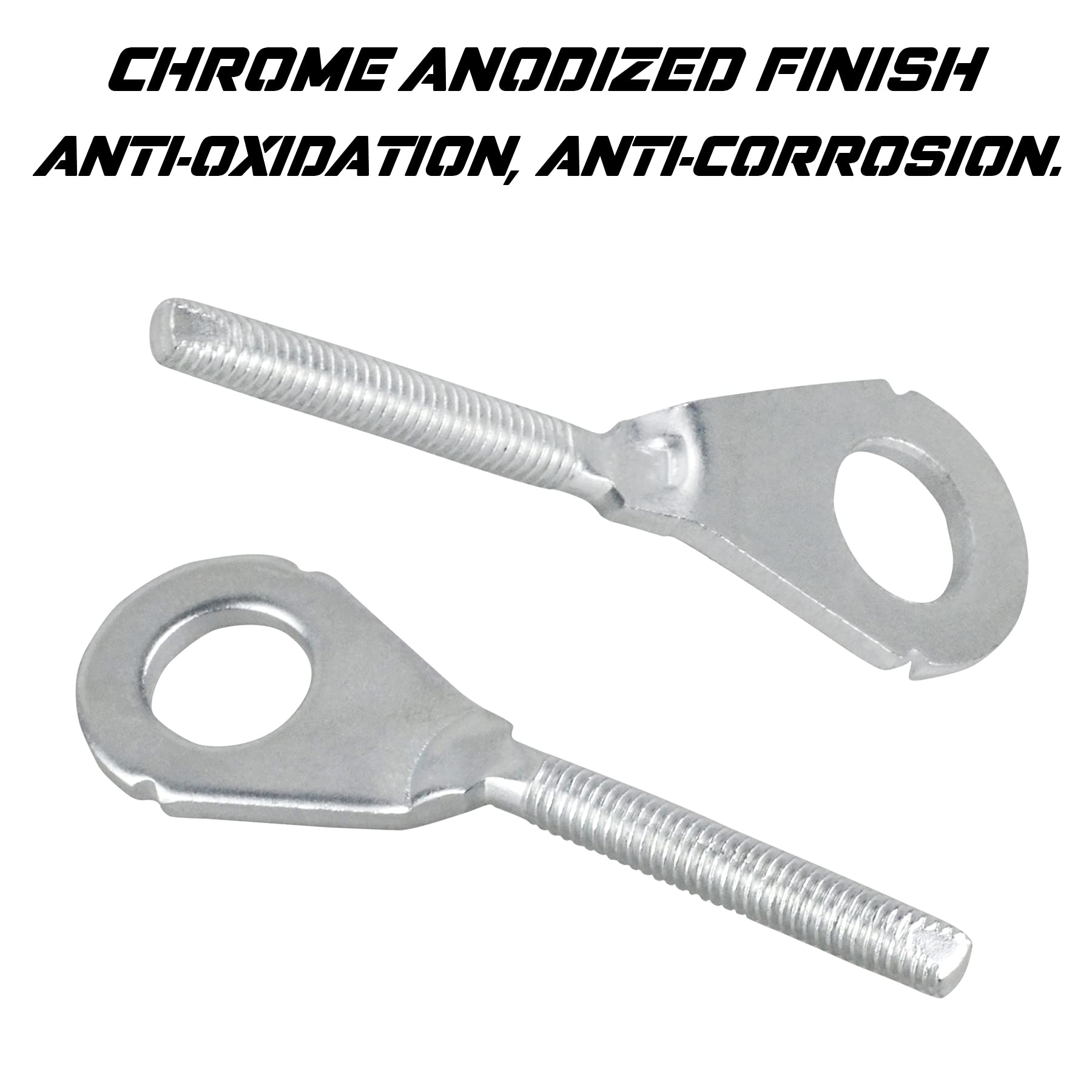 NTHREEAUTO Motorcycle Chain Adjuster Tensioner Metal Chain Axle Adjusters Compatible with Honda CT70 XR70R CRF50F C70 CRF100F CR