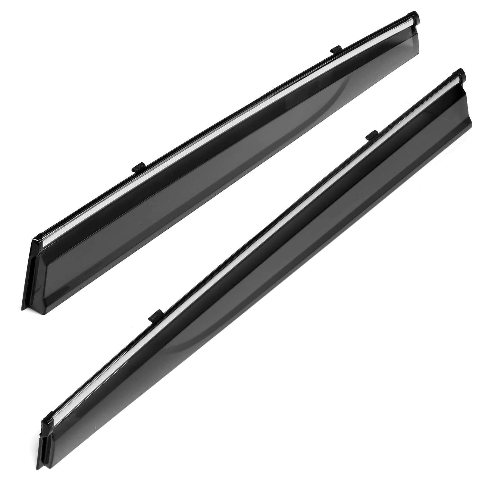 IKON MOTORSPORTS, Window Visor Compatible with 2015-2024 Nissan Murano Z52, Injection Polycarbonate with Chrome Trim Air Deflect