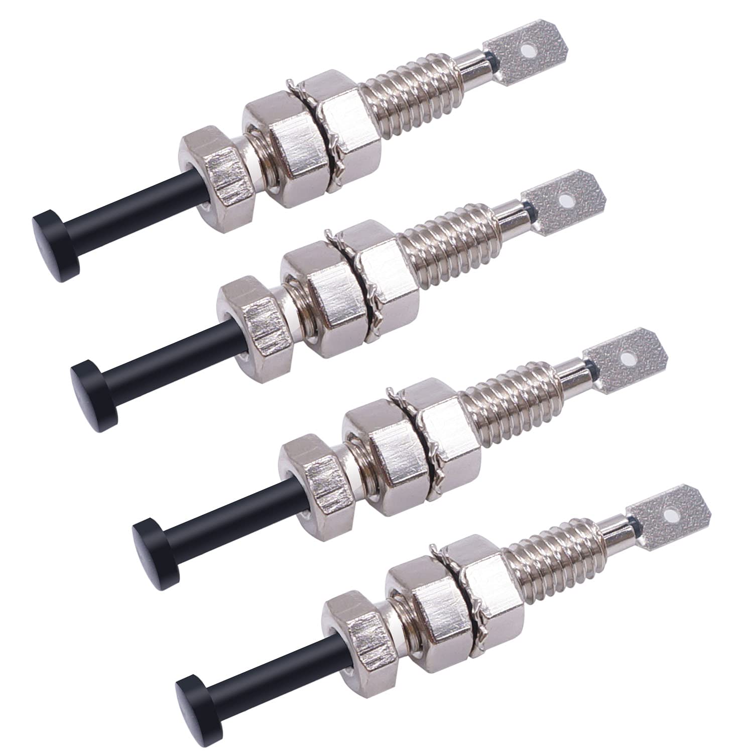 Weideer 4Pcs 12V Door Pin Switch Momentary Universal Adjustable Car Bonnet Alarm Light Hood Switch K-025-I