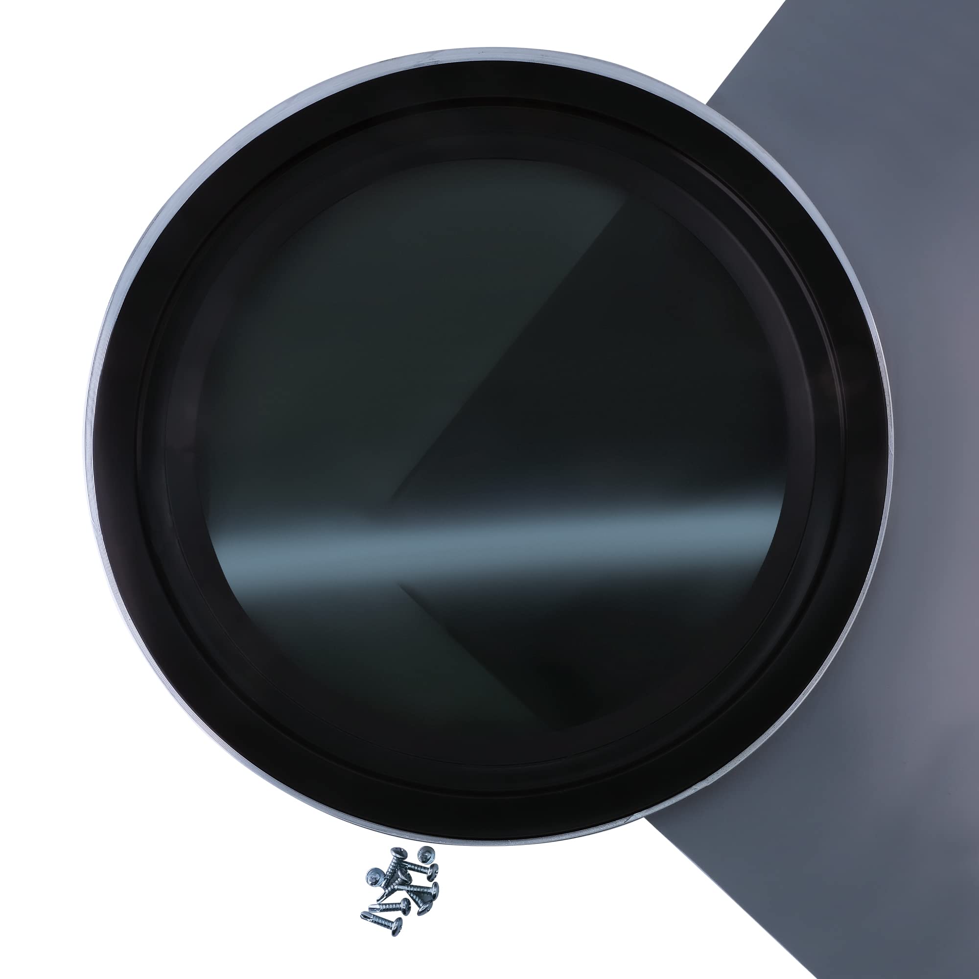 CRL 12" Dark Tinted Round Porthole Window, Tempered Glass, Model 11035S, Black