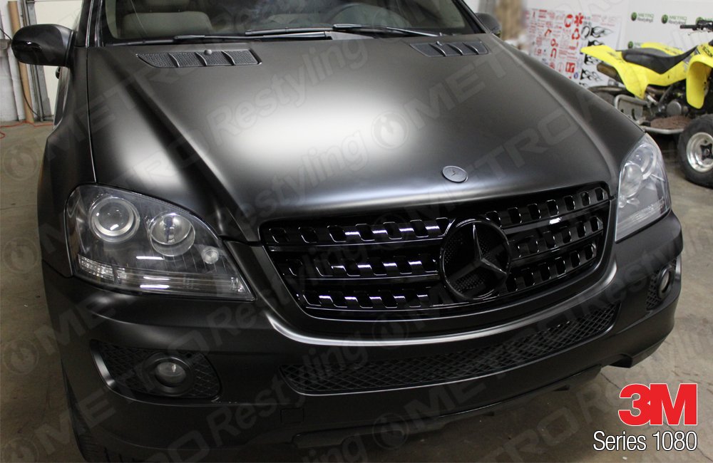 3M Car Wrap Vinyl Film S12, Satin Black, 5ft x 4ft (20 sq ft), Durable Vinyl Material