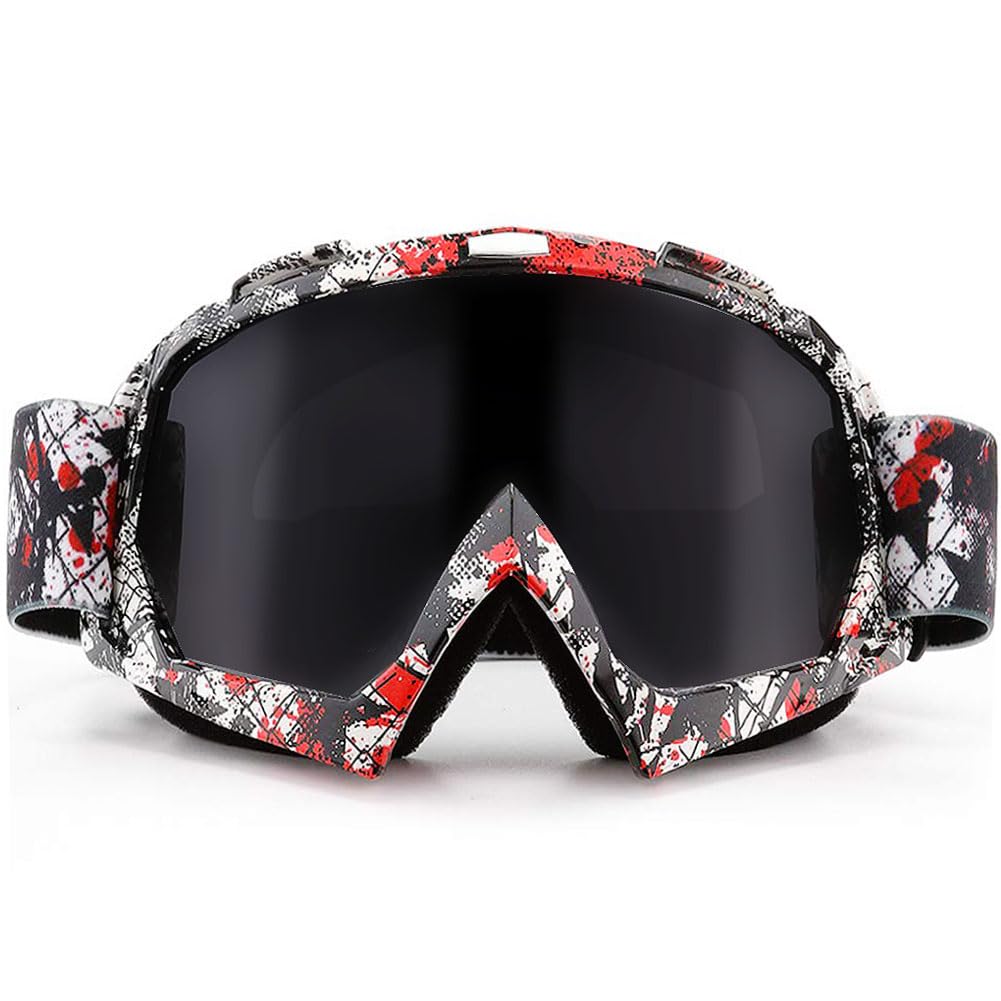 SPOSUNE Dirt Bike ATV Goggles UV400 Motorcycle Goggles Motocross Riding Goggles ATV Windproof Dustproof Dirtbike Off Road Goggle