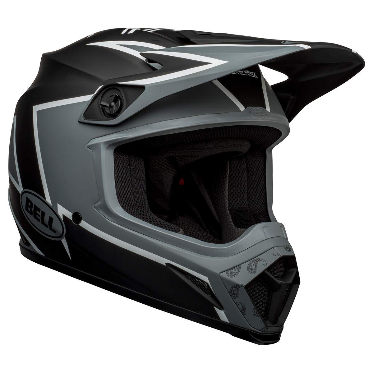 Bell Mx-9 Mips Dirt Helmet (Twitch Matte Black/Gray/White - Large)