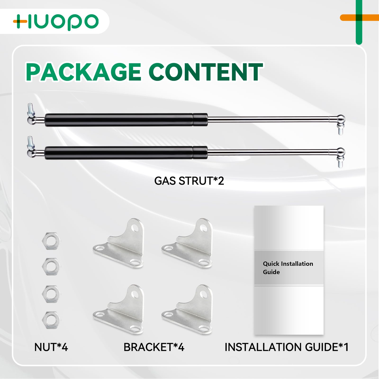 Huopo 23 Inch 180Lb/800N Gas Strut Shock Lift Support For Rv Bed Storage Lid Basement Compartment Door Floor Hatch Container Ven