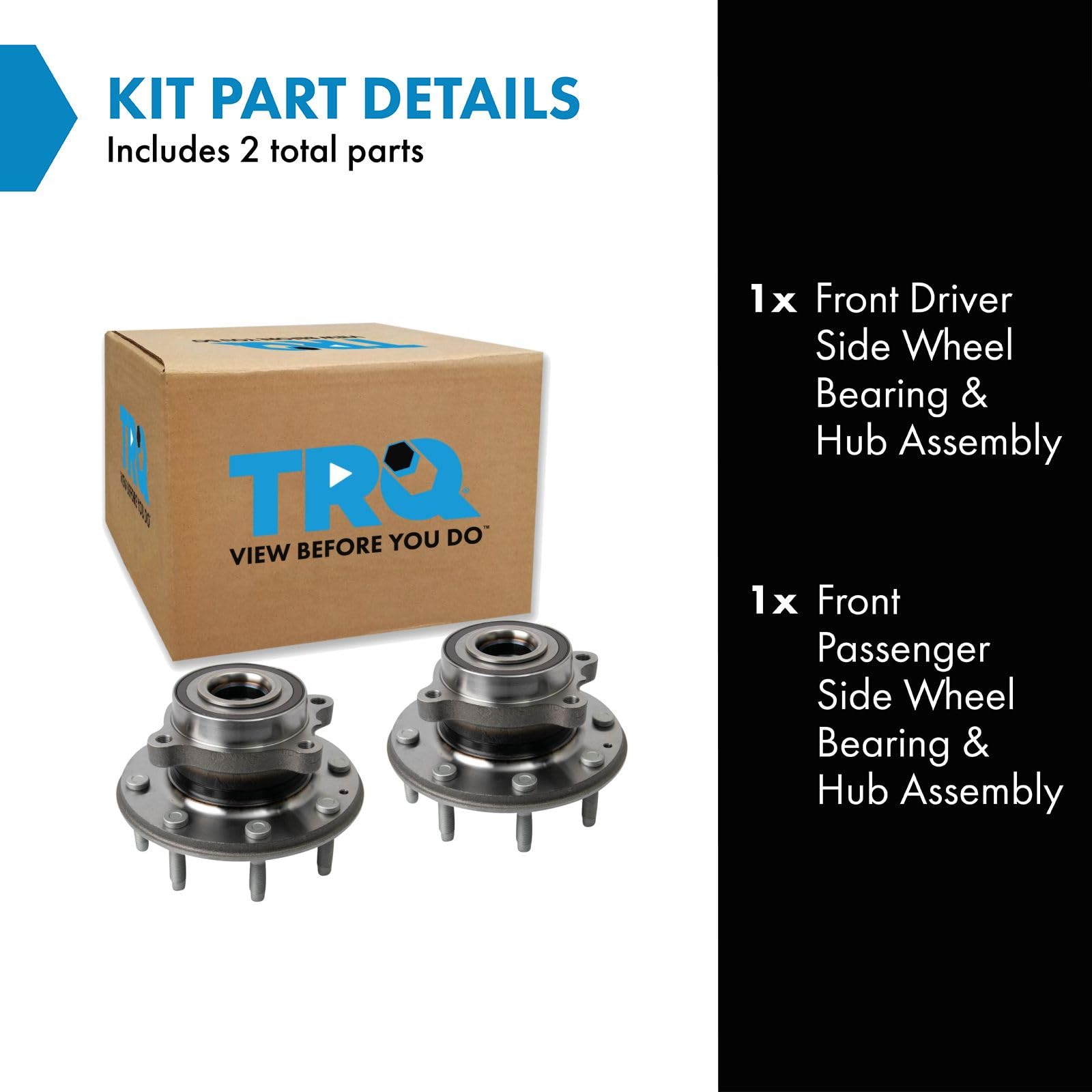 Trq Front Wheel Hub Bearings Assembly Set Compatible With 2020 Chevrolet Silverado 2500 Hd Silverado 3500 Hd Gmc Sierra 2500 Hd