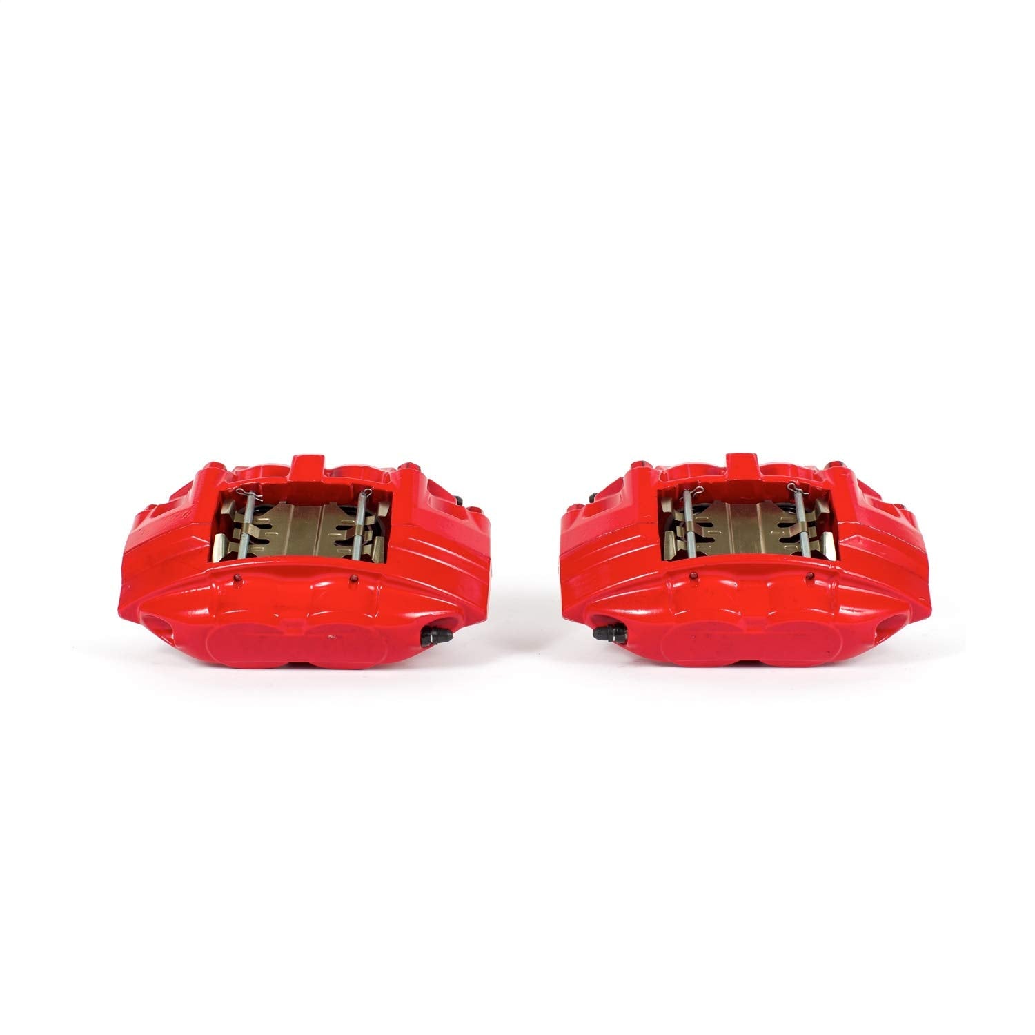Power Stop Front S6232 Pair of High-Temp Red Powder Coated Calipers For FX50, G37, M35h, M37, M56, Q50, Q60, Q70, Q70L, Q, 370Z [Model Specific] -Like New