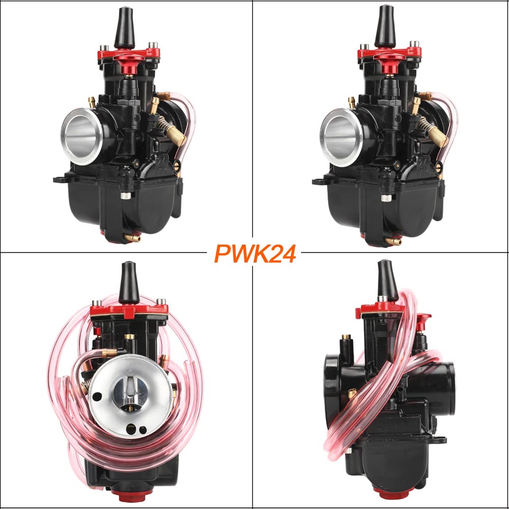 JXMOTO PWK Carburetor Universal 24mm for 2T/4T Engine Dirt Bike, Motorcycle, ATV, Scooter
