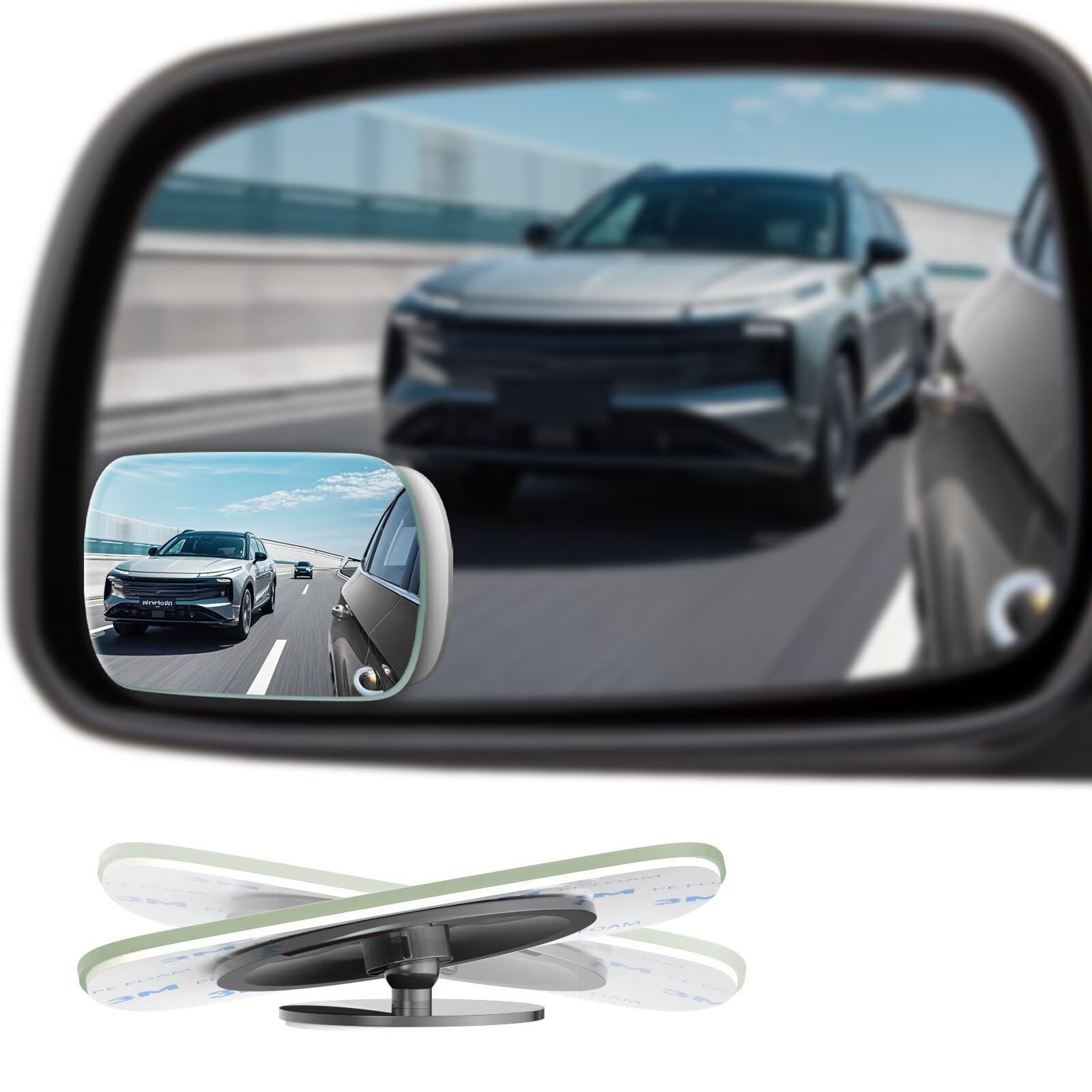 4 Pack Blind Spot Mirrors for Car, Frameless Side Mirror Blindspot Convex HD Glass Car Accessories, Side View Mirror Blindspot w