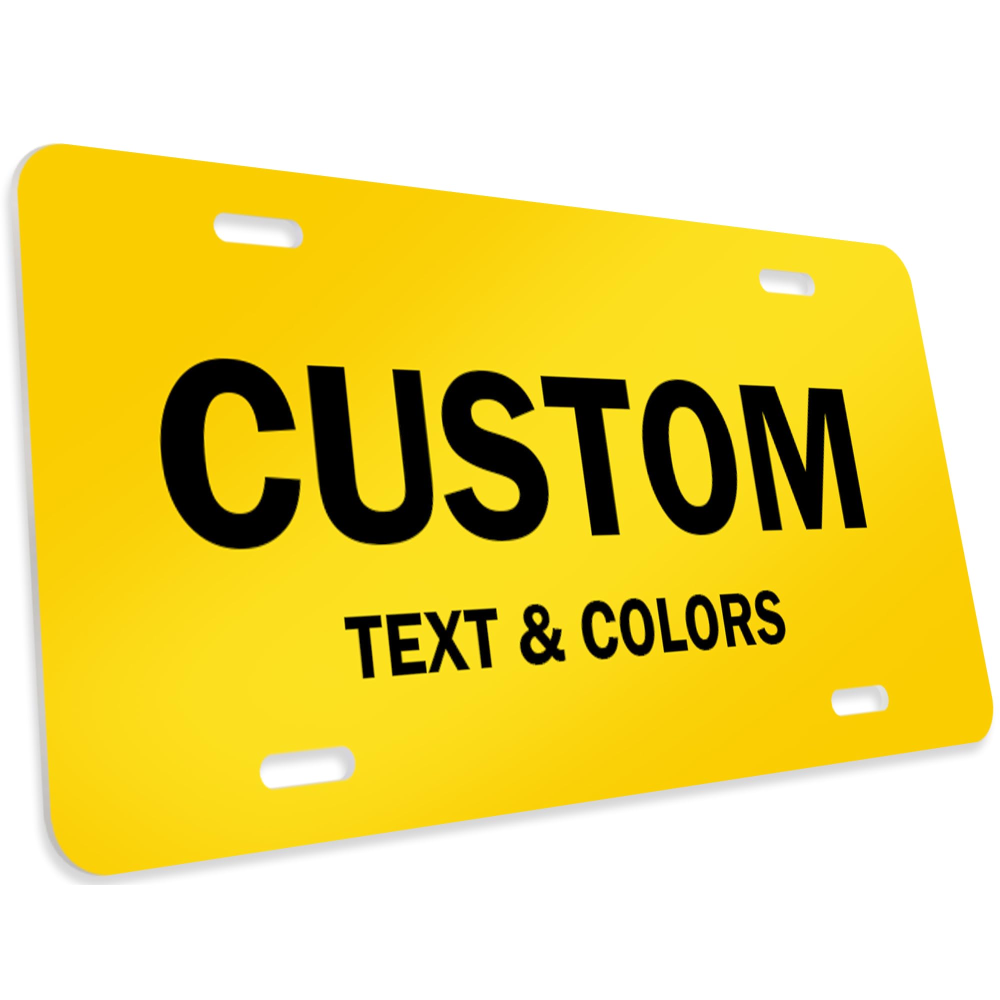 Custom License Plates, Personalized Plates For Front Of Car | Vanity Plate 6X12 Inch - Size Rust-Free Metal 40 Colors By: My Sig