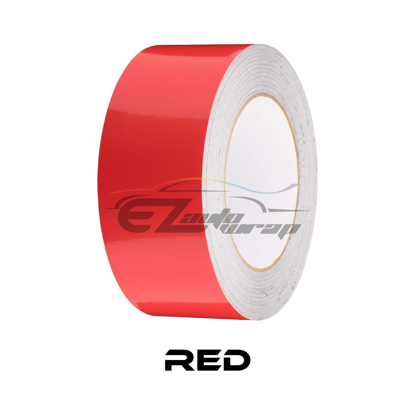 Ezautowrap Free Tool Kit 8'' Wide 10Ft Long Gloss Glossy Red Racing Stripes Vinyl Wrap Rally Decals Stripe Sticker