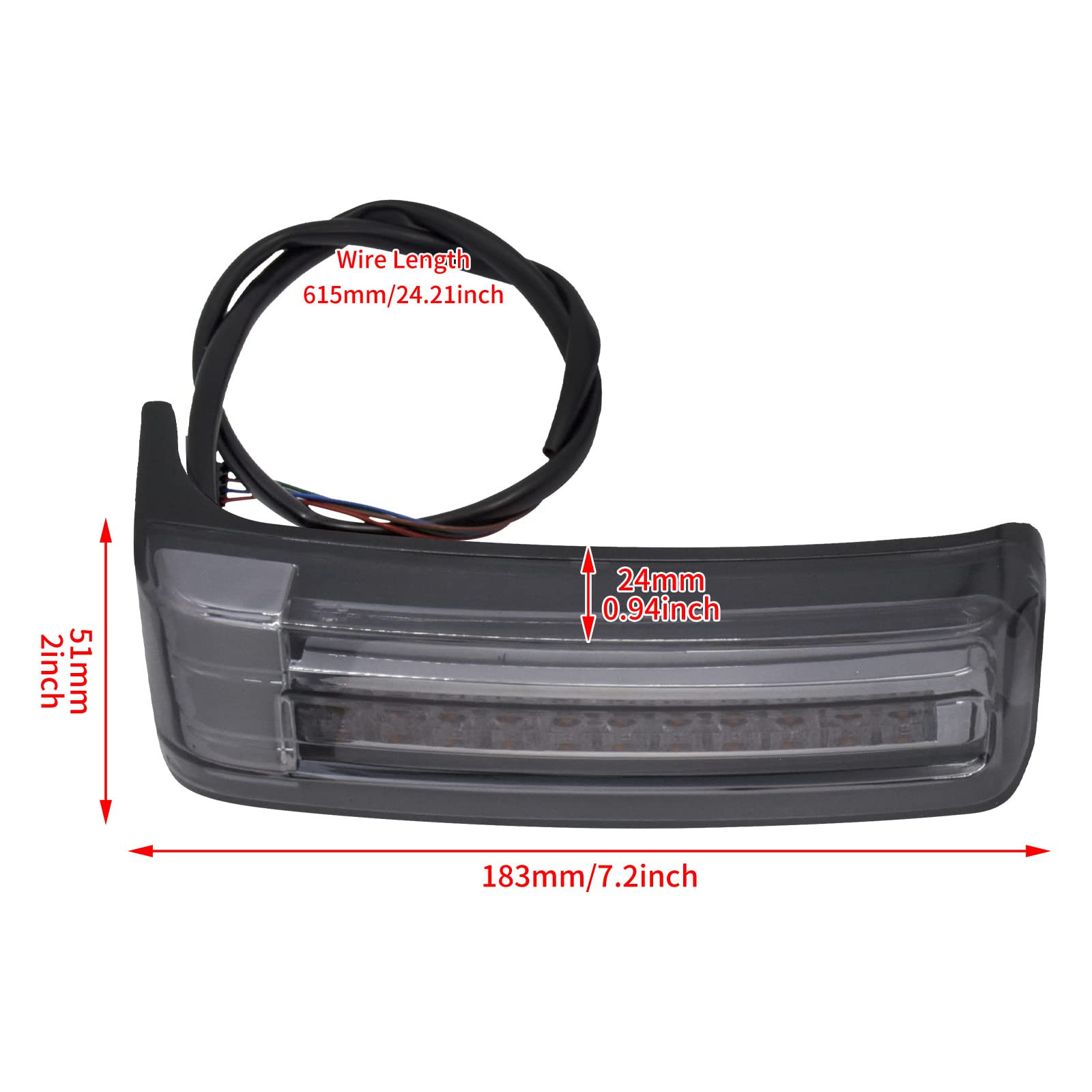 Hdbubalus Motorcycle Saddlebag Tail Lights Run Brake Led Turn Signal Lamp Fit For Harley Touring Street Gilde Road Gilde Road King Electra Glide Ultra Limited 2014-2022 (Black Smoke)