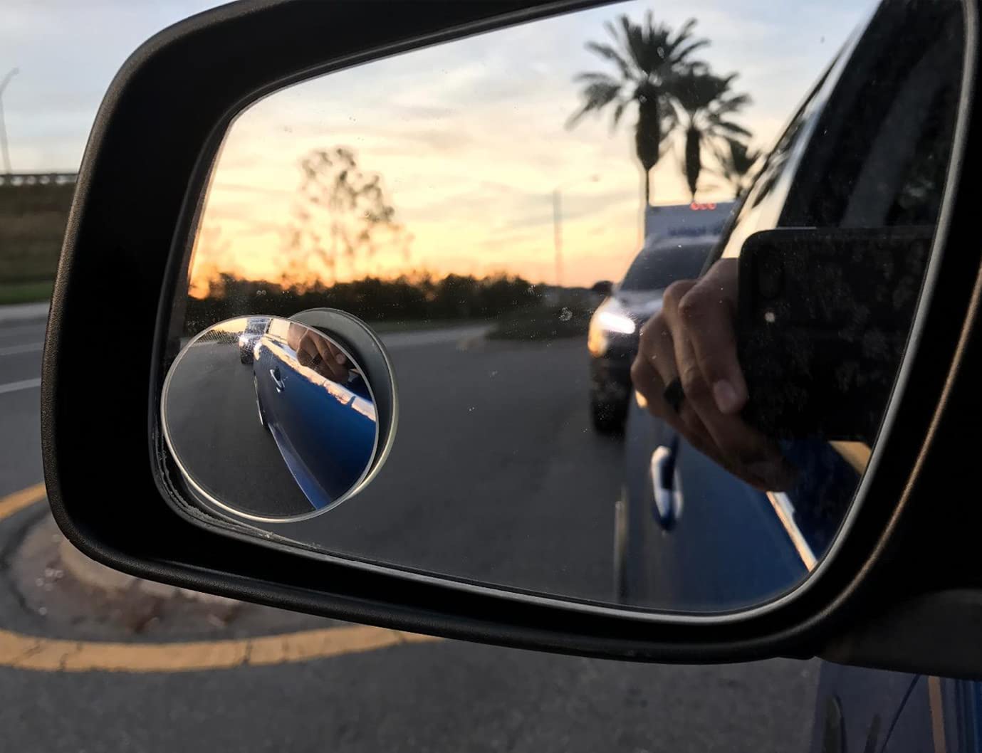 Ampper Blind Spot Mirror, 2' Round Hd Glass Frameless Convex Rear View Mirror, Pack Of 2