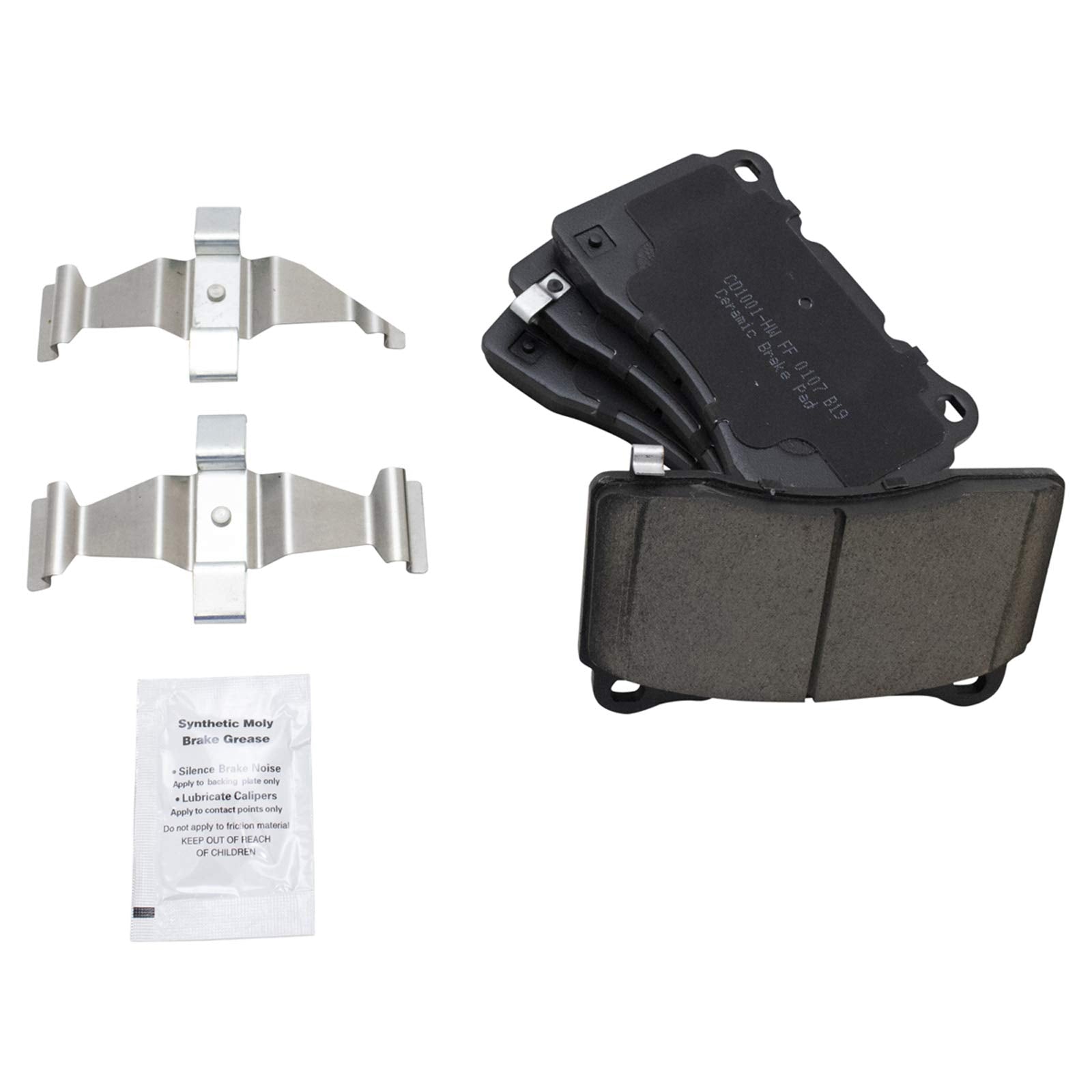 Trq Brake Pad & Rotor Kit Brake Pads Brake Rotor Ceramic Compatible With 2014-2019 Chevrolet Corvette