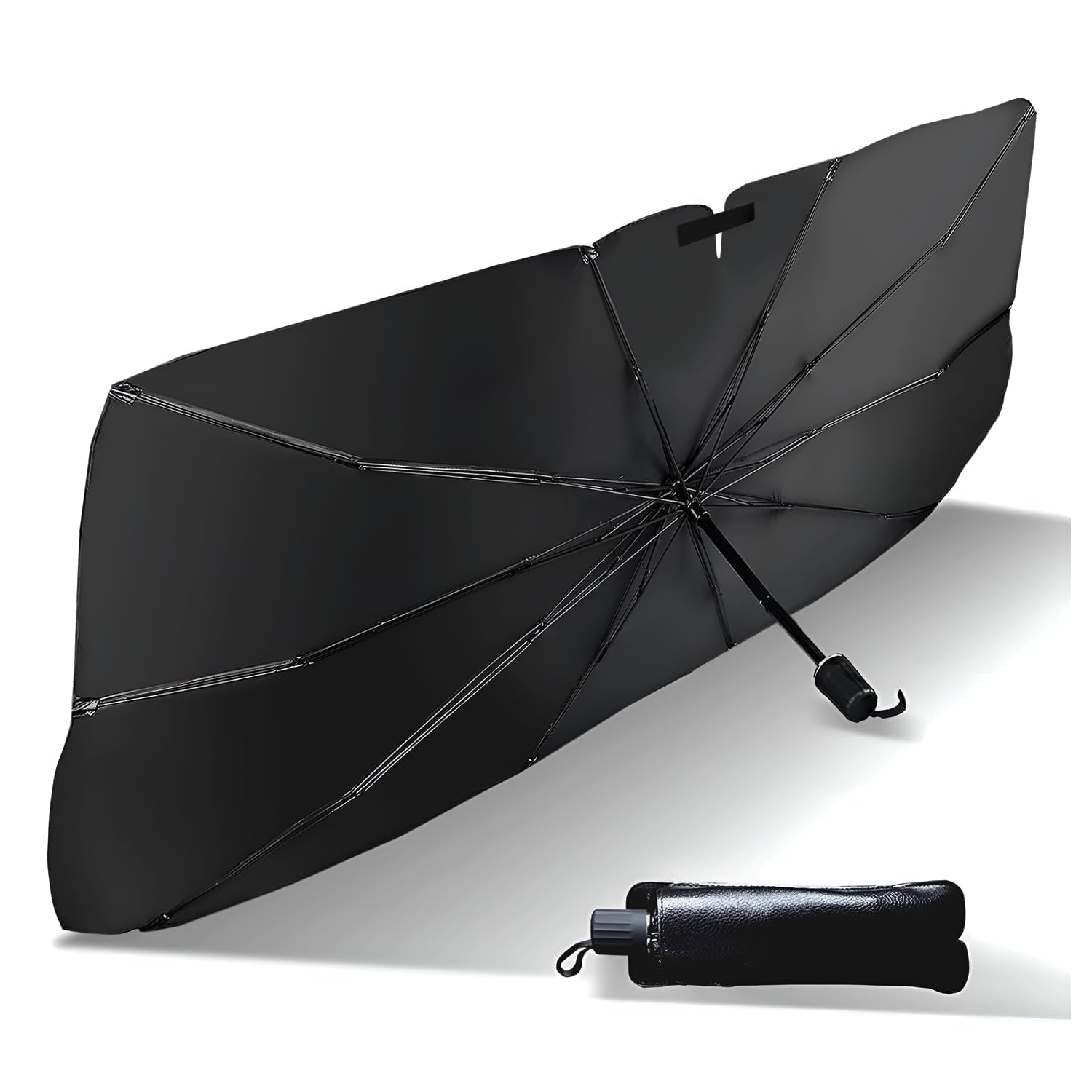 QITIS Car Umbrella Windshield Cover Foldable Car Sun Shade Rain Shield Front Glass Protection Portable Easy Open Reverse Umbrell