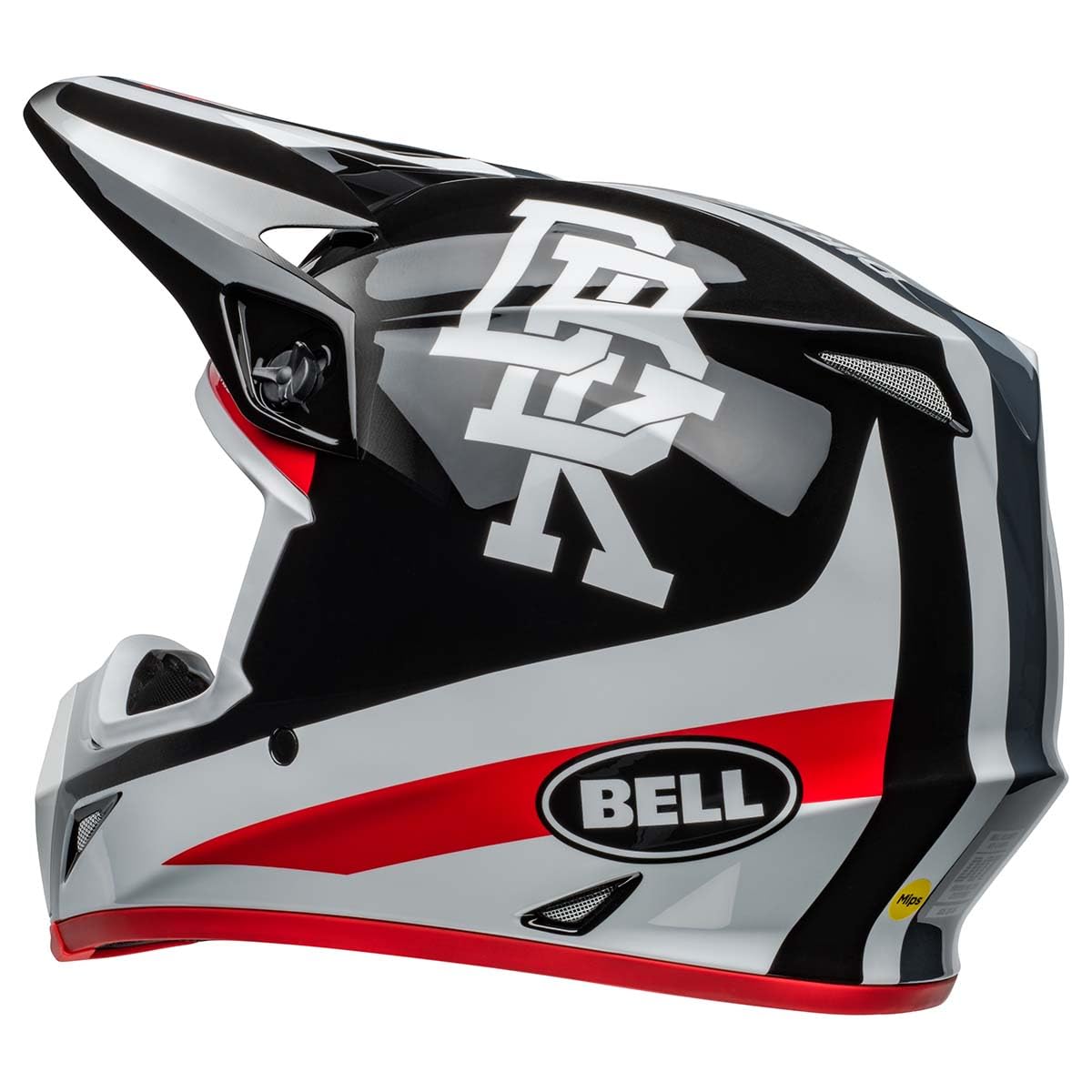 BELL MX-9 MIPS Dirt Helmet - Gloss Twitch DBK 24 Black/White - XX-Large - Polycarbonate (PC) - Model 7160346