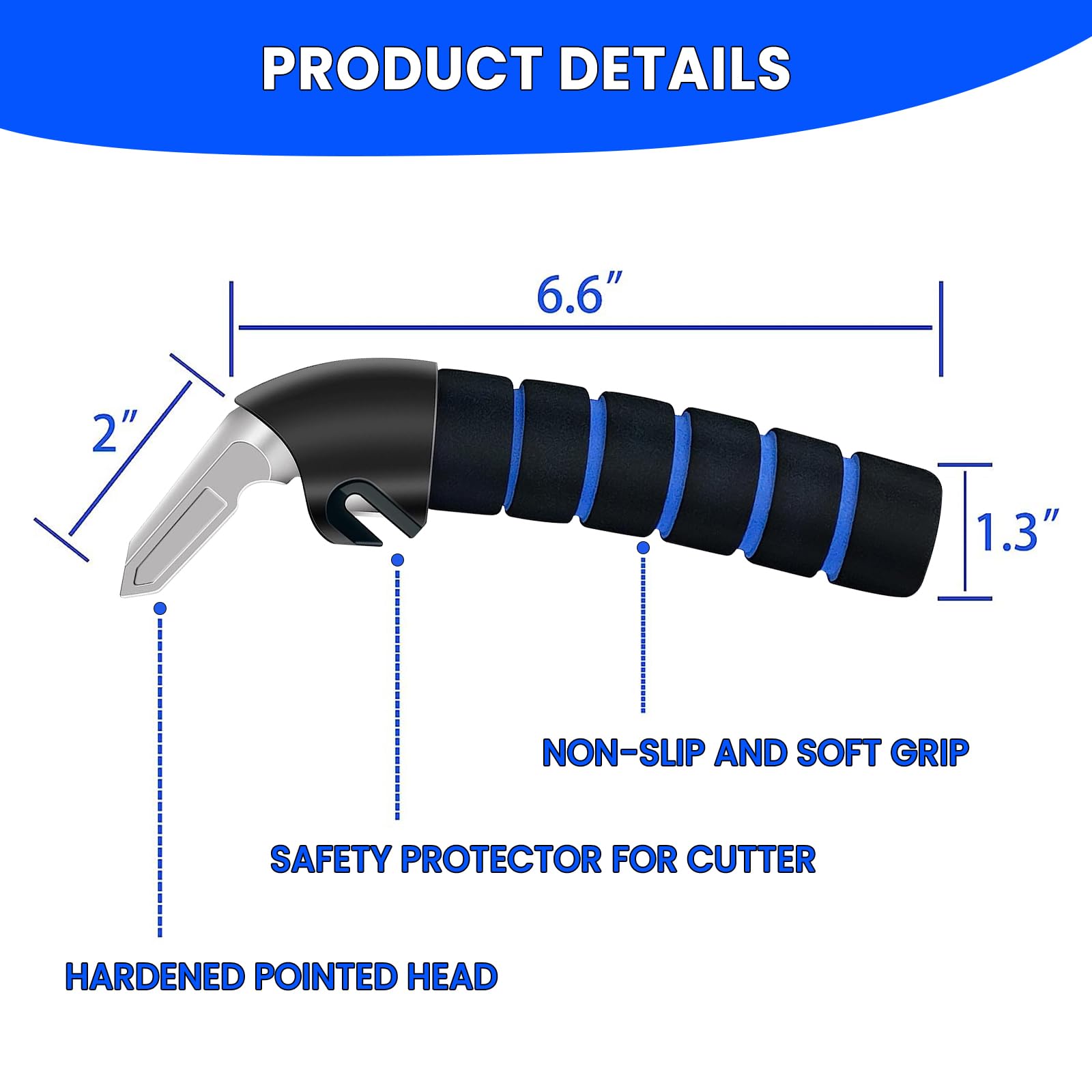 KOUNATSURI Car Handle Assist for Elderly - Multifunction Door Latch Handle, Blue