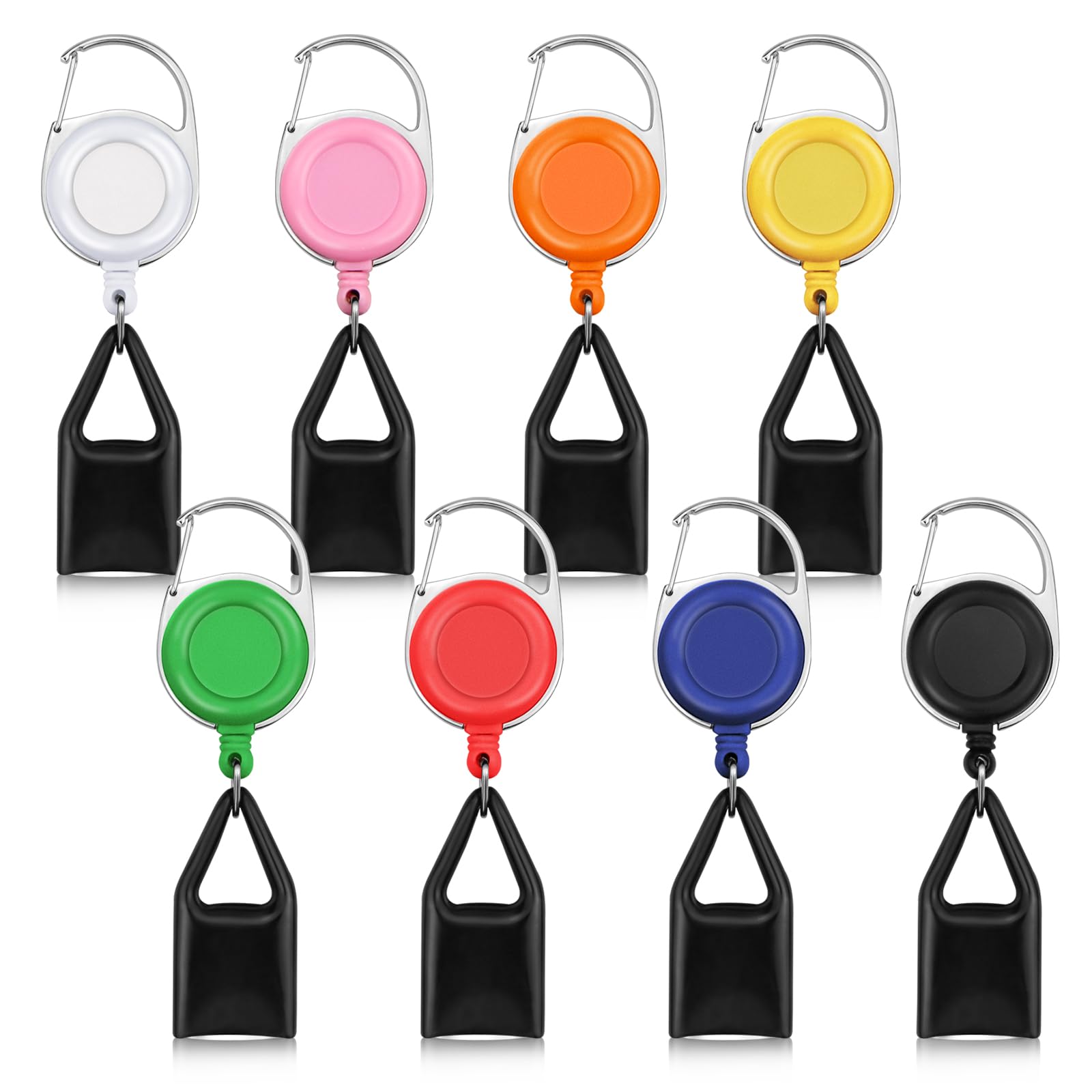 GAUENEEN 8 Pcs Retractable Lighter Clip, Lighter Holder Keychain with Clip (8 Colors)